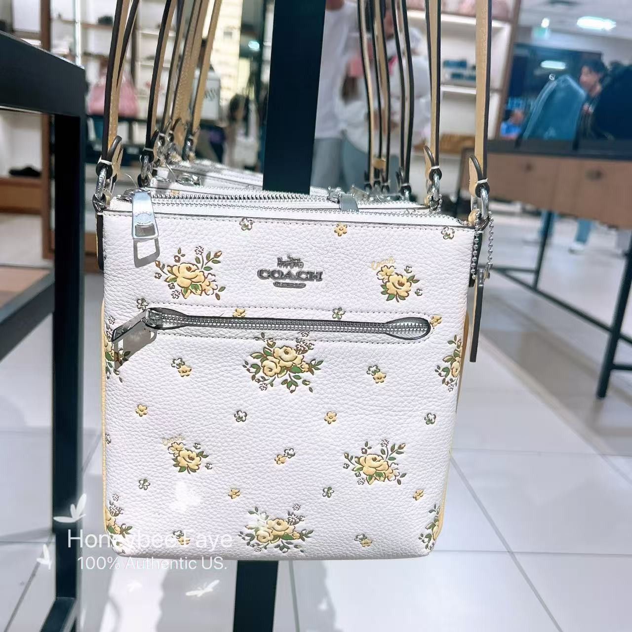 Coach NWT Coach Mini Rowan File Bag With Floral Print CAQ08 Size ONE SIZE - 3 Thumbnail