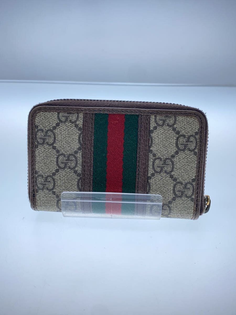 Gucci Gucci Leather Monogram Coin Case Brown Size ONE SIZE - 2 Thumbnail