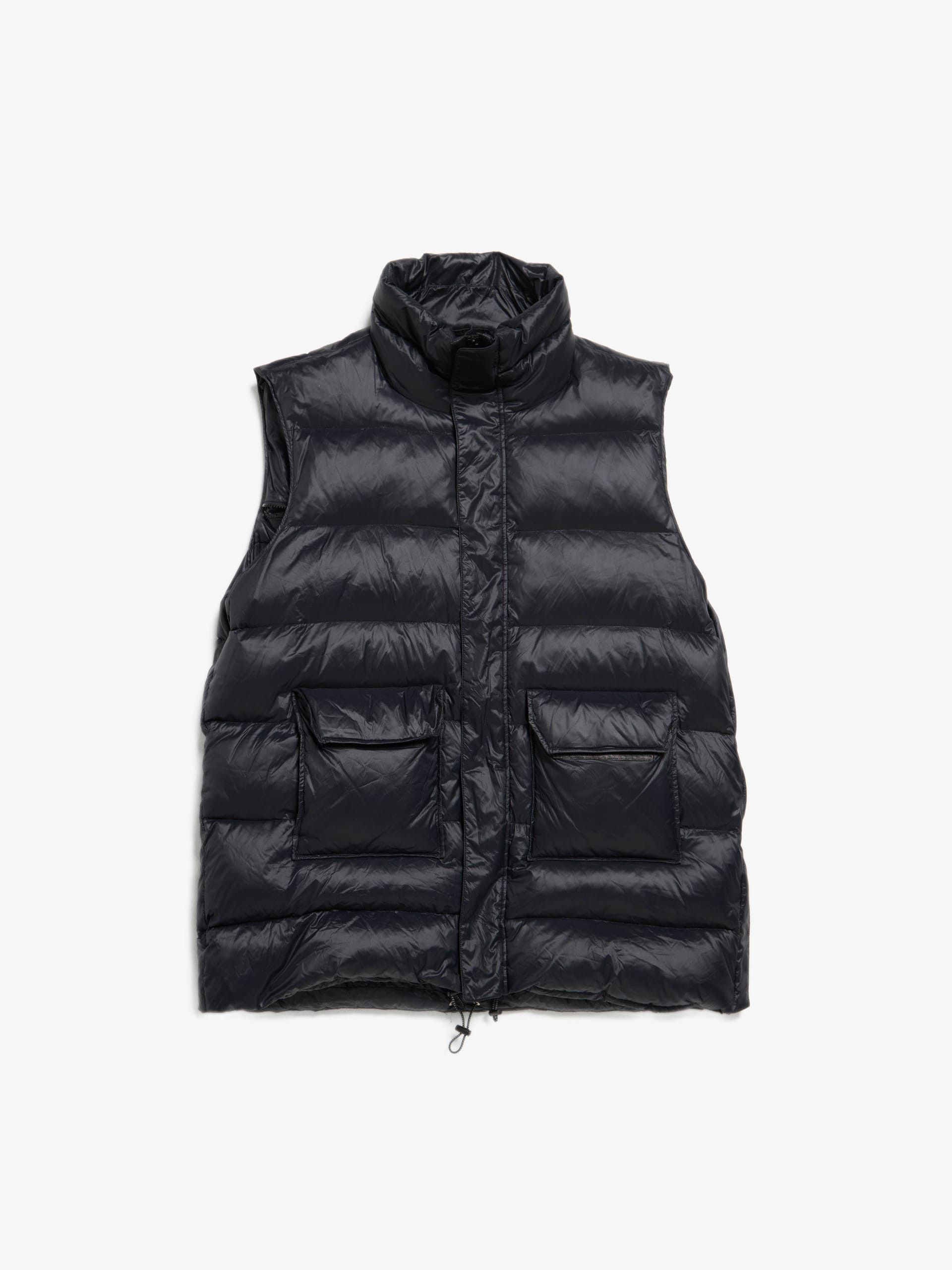 Oversized Black Puffer Vest