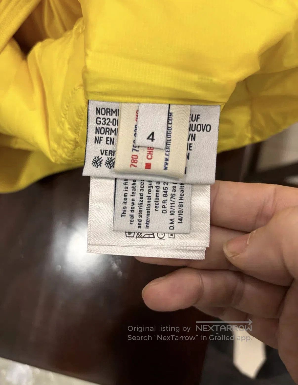 Moncler Yellow Quilted Puffer Vest . Size US L / EU 52-54 / 3 - 6 Thumbnail