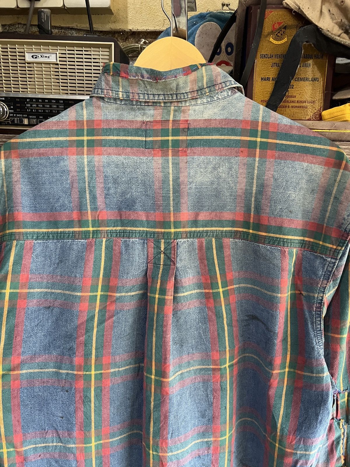 Lee 🔥Distressed Vintage Lee Made in Usa Flannel Size US M / EU 48-50 / 2 - 15 Thumbnail
