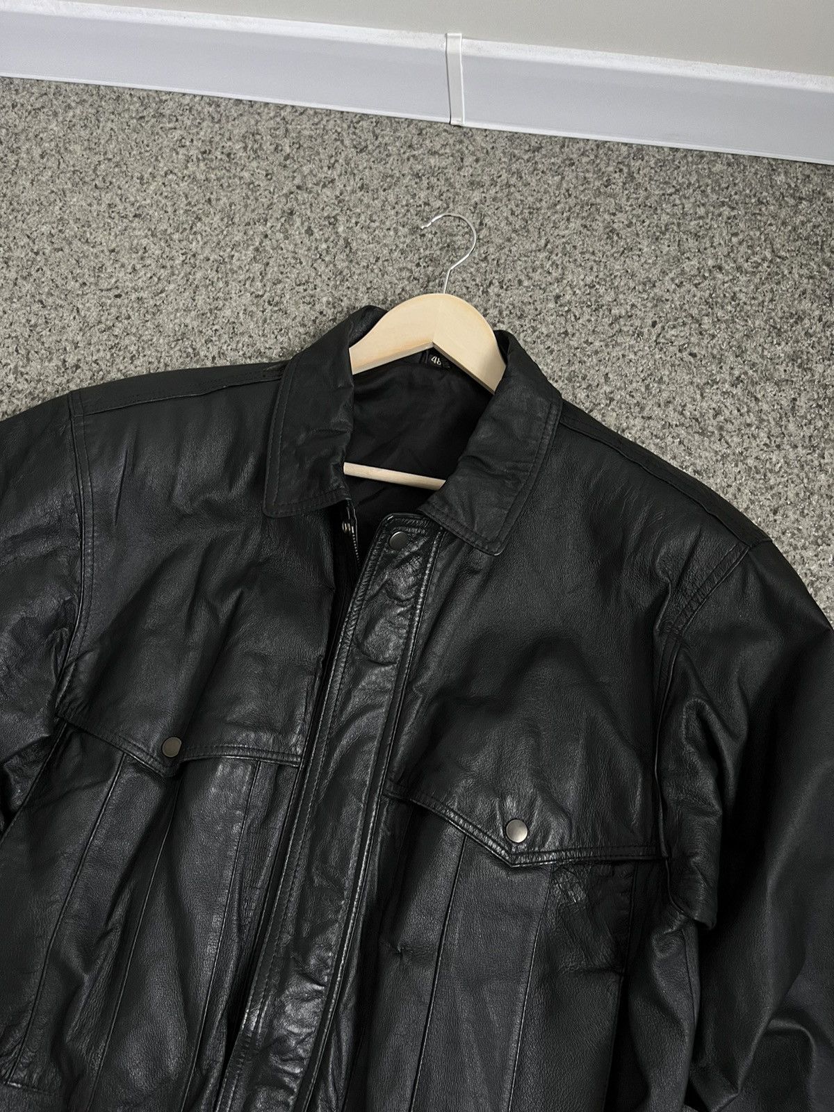 Vintage Vintage 90’s Leather Jacket Medium Size US M / EU 48-50 / 2 - 2 Thumbnail