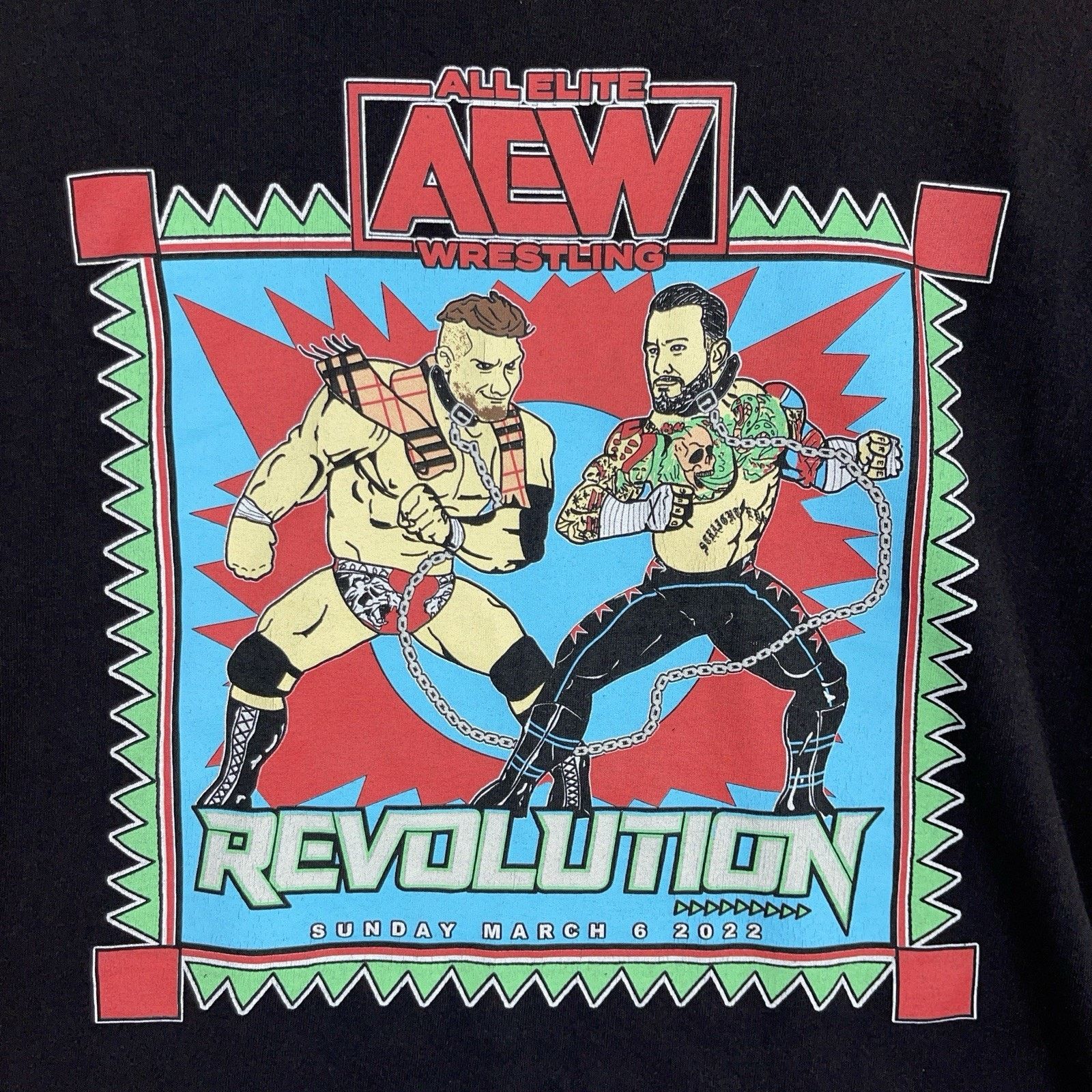 Other AEW CM Punk MJF Revolution Dog Collar Match Tee Wrestling Size US M / EU 48-50 / 2 - 2 Thumbnail