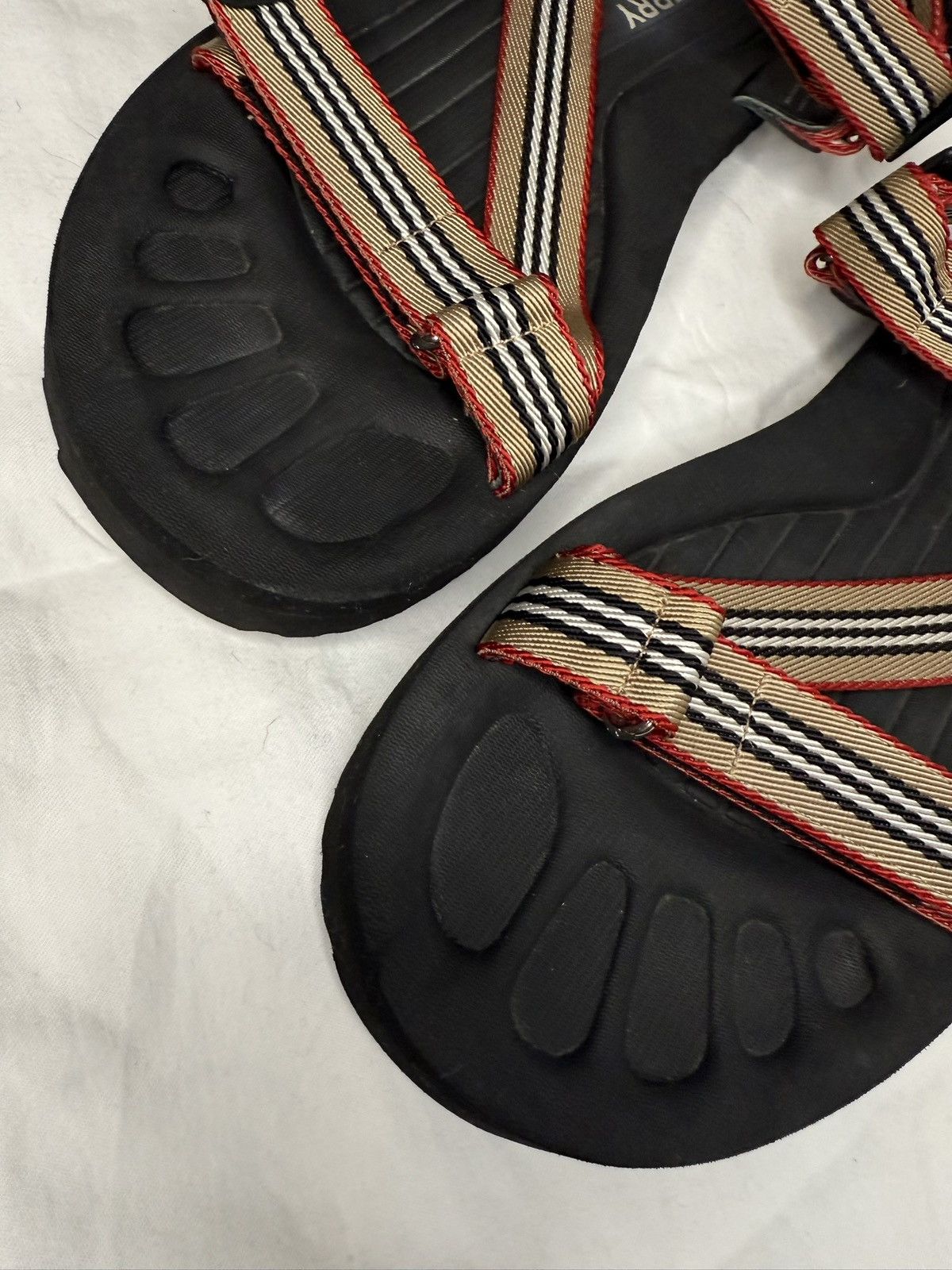 Burberry Burberry Stripe Webbing Sandals – W Straps – 44 EU / 11 M US Size US 11 / EU 44 - 4 Thumbnail