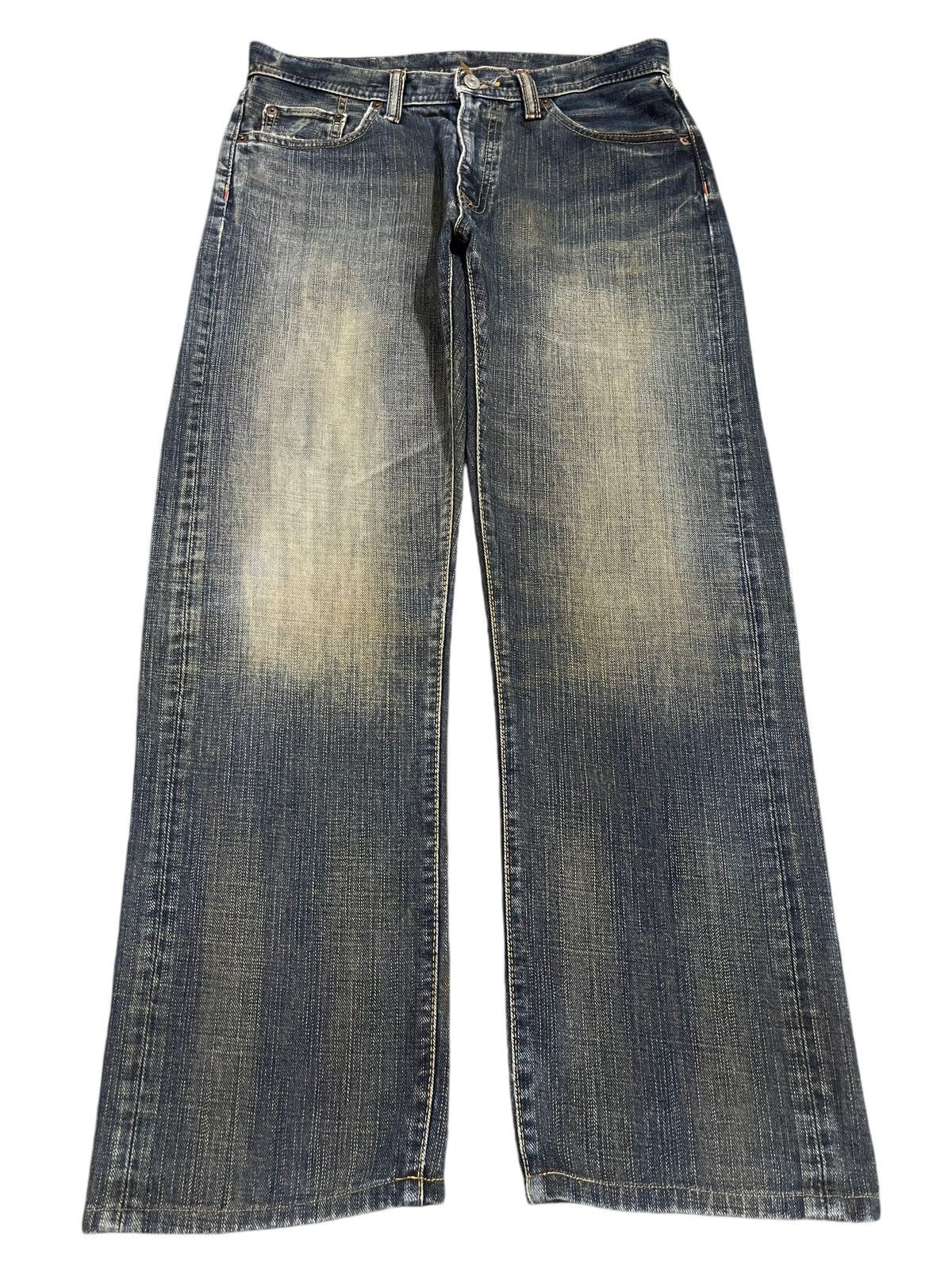 Full Count & Co. Vintage Japanese Brand Blue Faded Wash Style Baggy Jeans Size US 31 - 1 Thumbnail