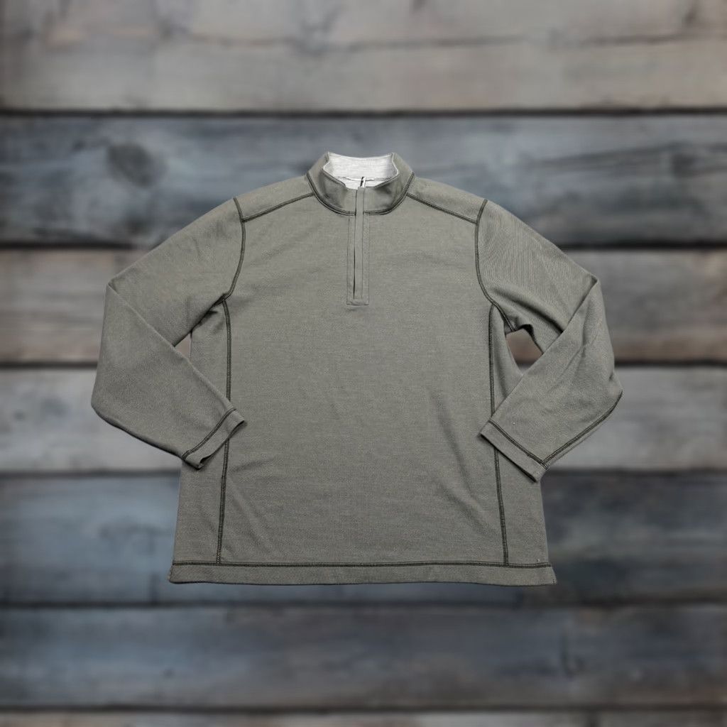 Tommy Bahama Tommy Bahama Quater Zip Sweater Mens L Green Pullover Stretch Comfort Beach Size US L / EU 52-54 / 3 - 1 Thumbnail