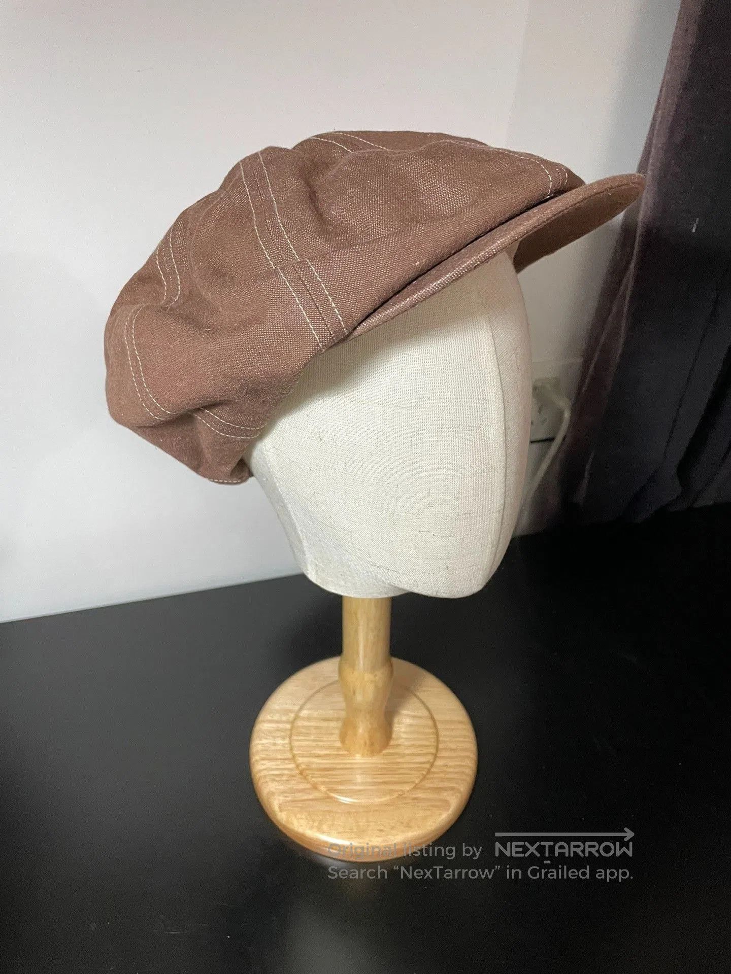 Nigel Cabourn Nigel Cabourn Vintage Brown Newsboy Cap. Size ONE SIZE - 5 Thumbnail