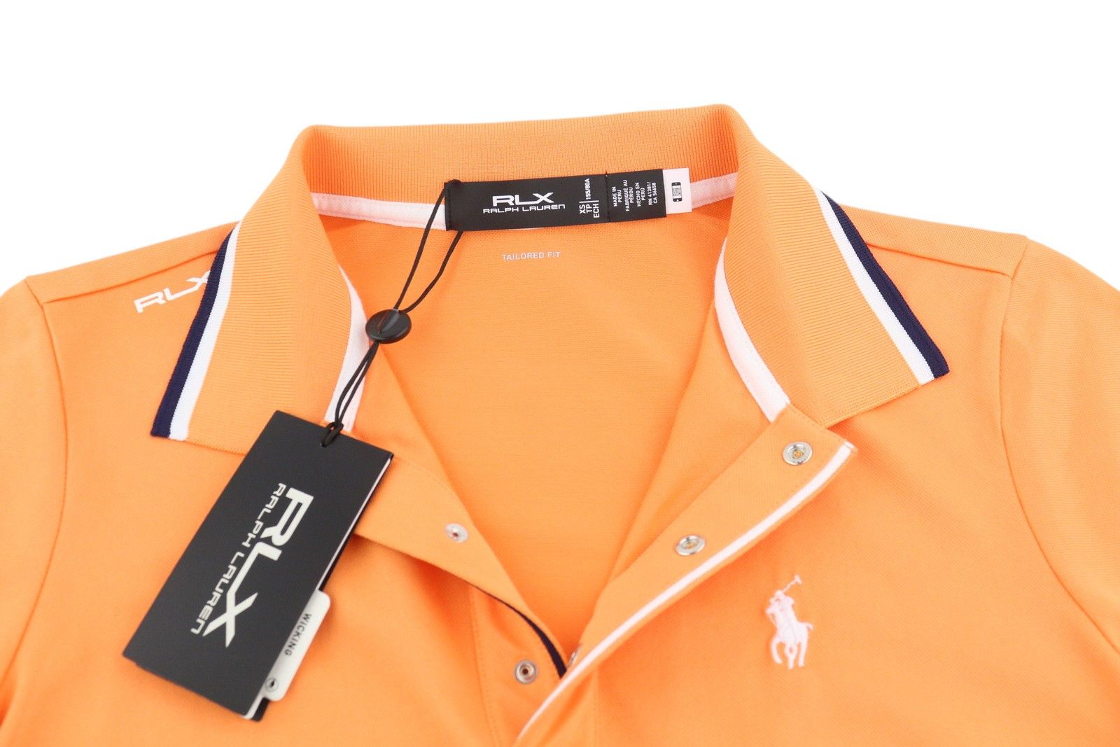 RLX Ralph Lauren GOLF XS Orange Polo Wicking Tee 84714 Size XS / US 0-2 / IT 36-38 - 3 Thumbnail