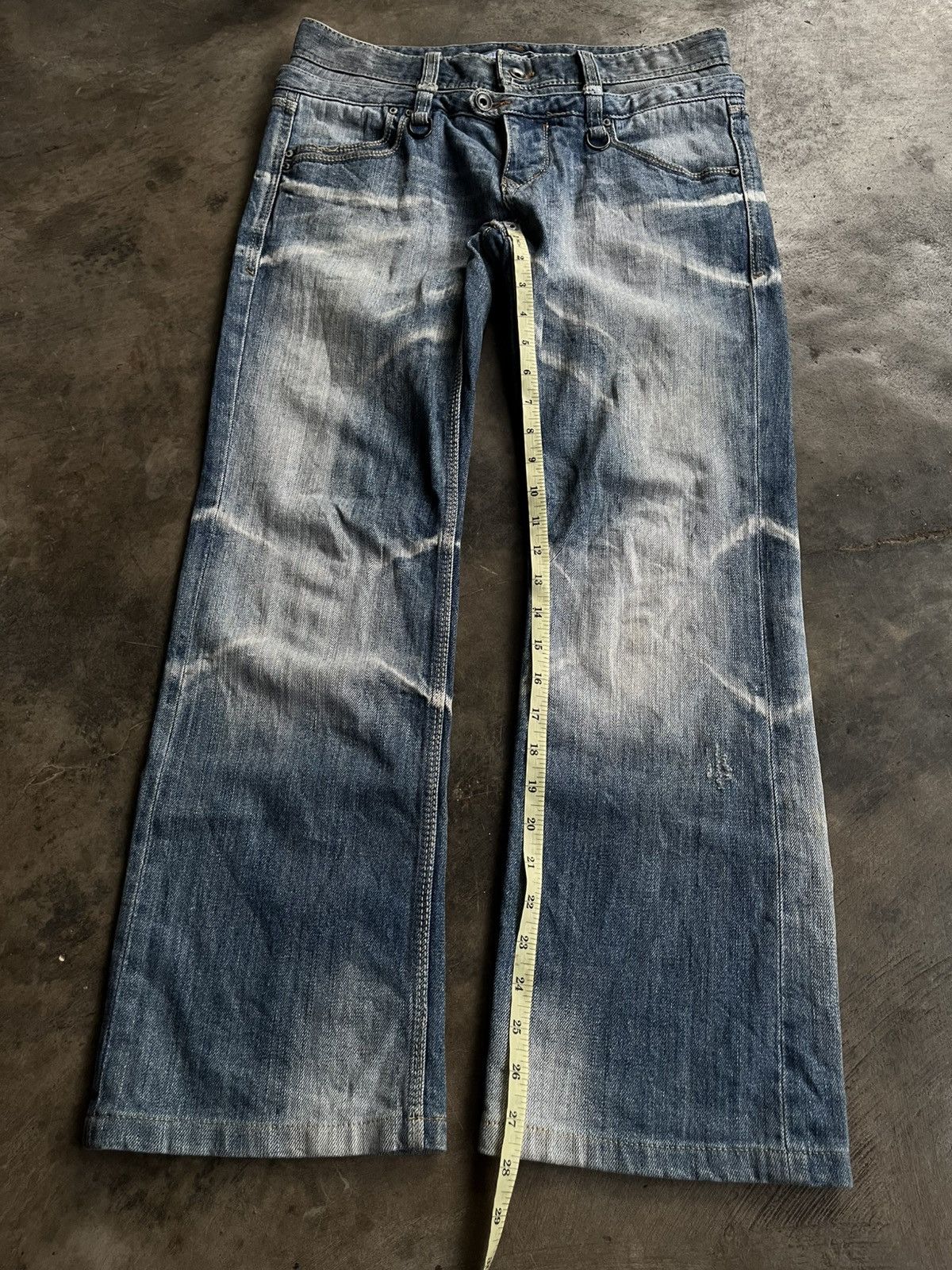 If Six Was Nine JAPANESE NCFM DOUBLE WAIST DENIM FLARE BOOT CUT PANTS VKEI Size US 30 / EU 46 - 15 Thumbnail