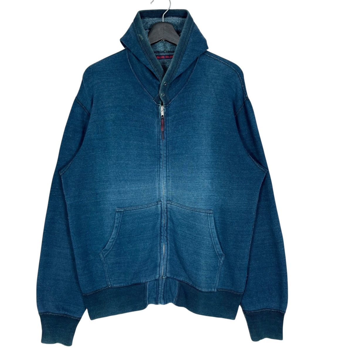 Blue Blue Zipper Hoodie Jacket