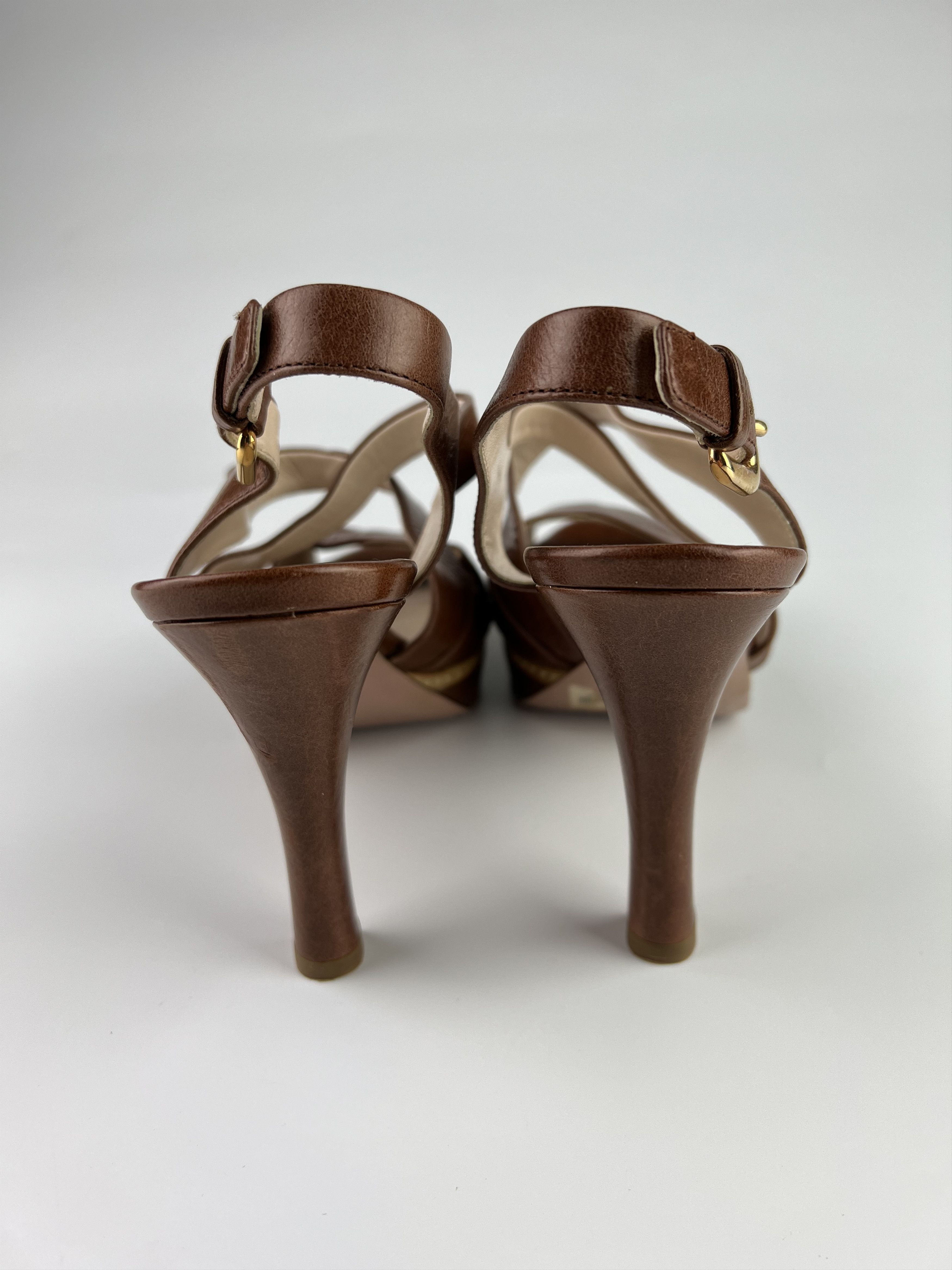 Prada Prada Brown Heels Size 38 Size US 8 / IT 38 - 10 Thumbnail