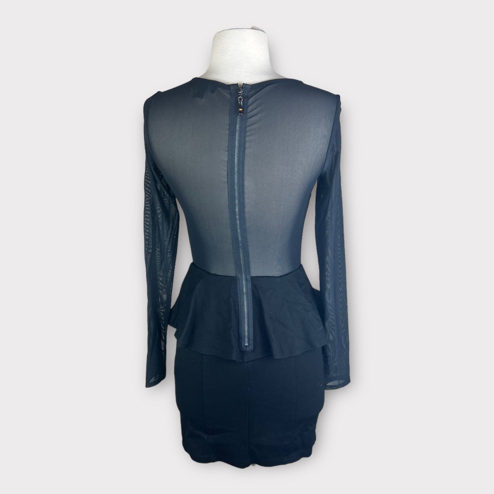Vintage BEBE | Vintage Y2K Peplum Black Dress | XS Size XS / US 0-2 / IT 36-38 - 7 Thumbnail