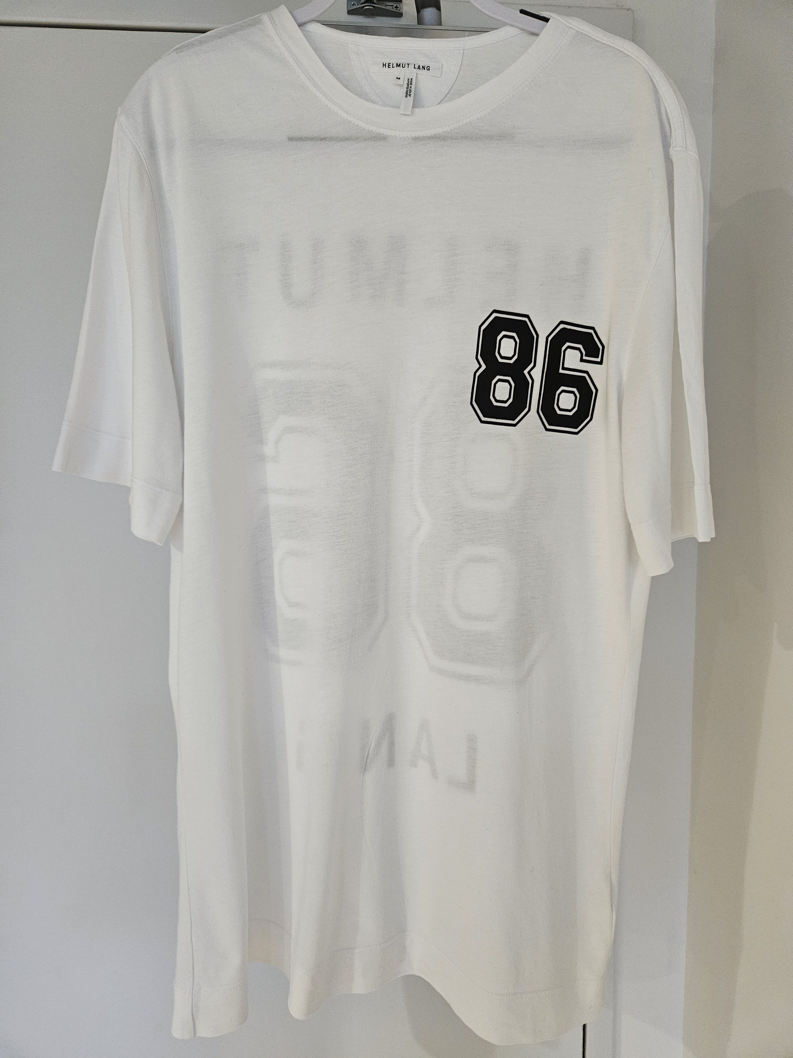 Helmut Lang Helmut Lang Short Sleeve Long T-shirt size m in White Size US M / EU 48-50 / 2 - 1 Thumbnail