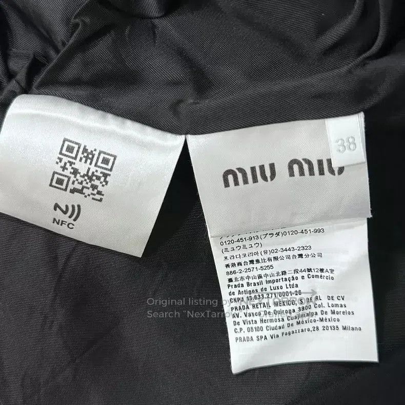 Miu Miu Miu Miu 38 Small fragrant wind bow Pearl button coat Size M / US 6-8 / IT 42-44 - 6 Thumbnail