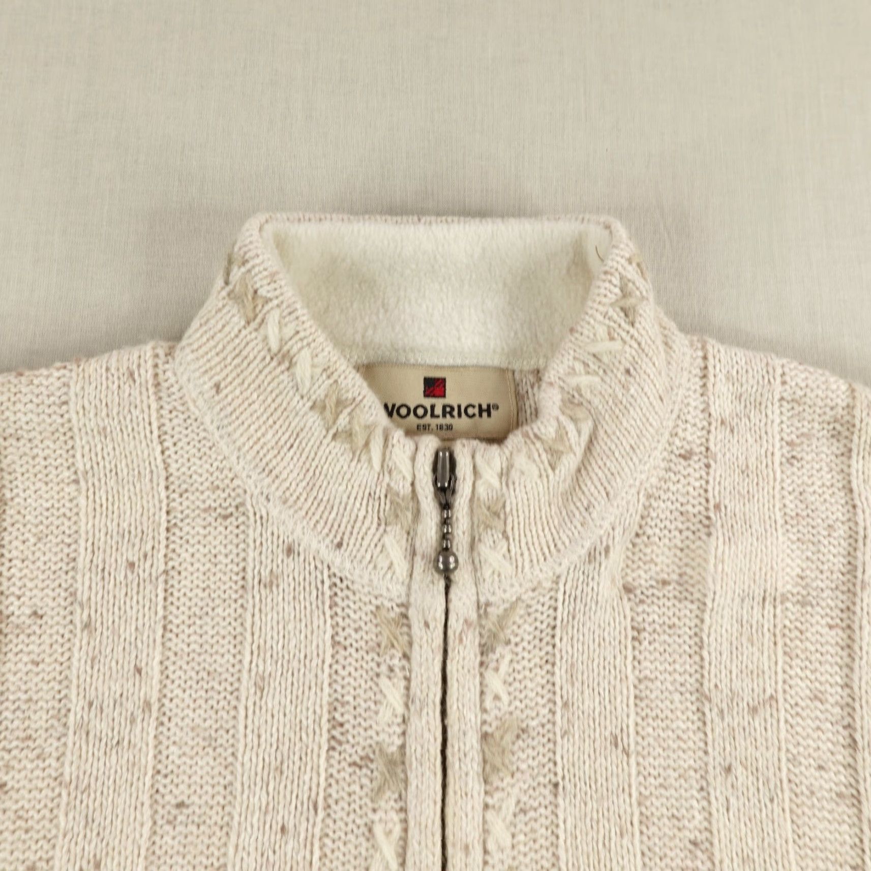 Vintage VINTAGE Woolrich Sweater Vest Women's Small Casual Knit Sleeveless Full Zip Tan Wool Blend Size S / US 4 / IT 40 - 2 Thumbnail