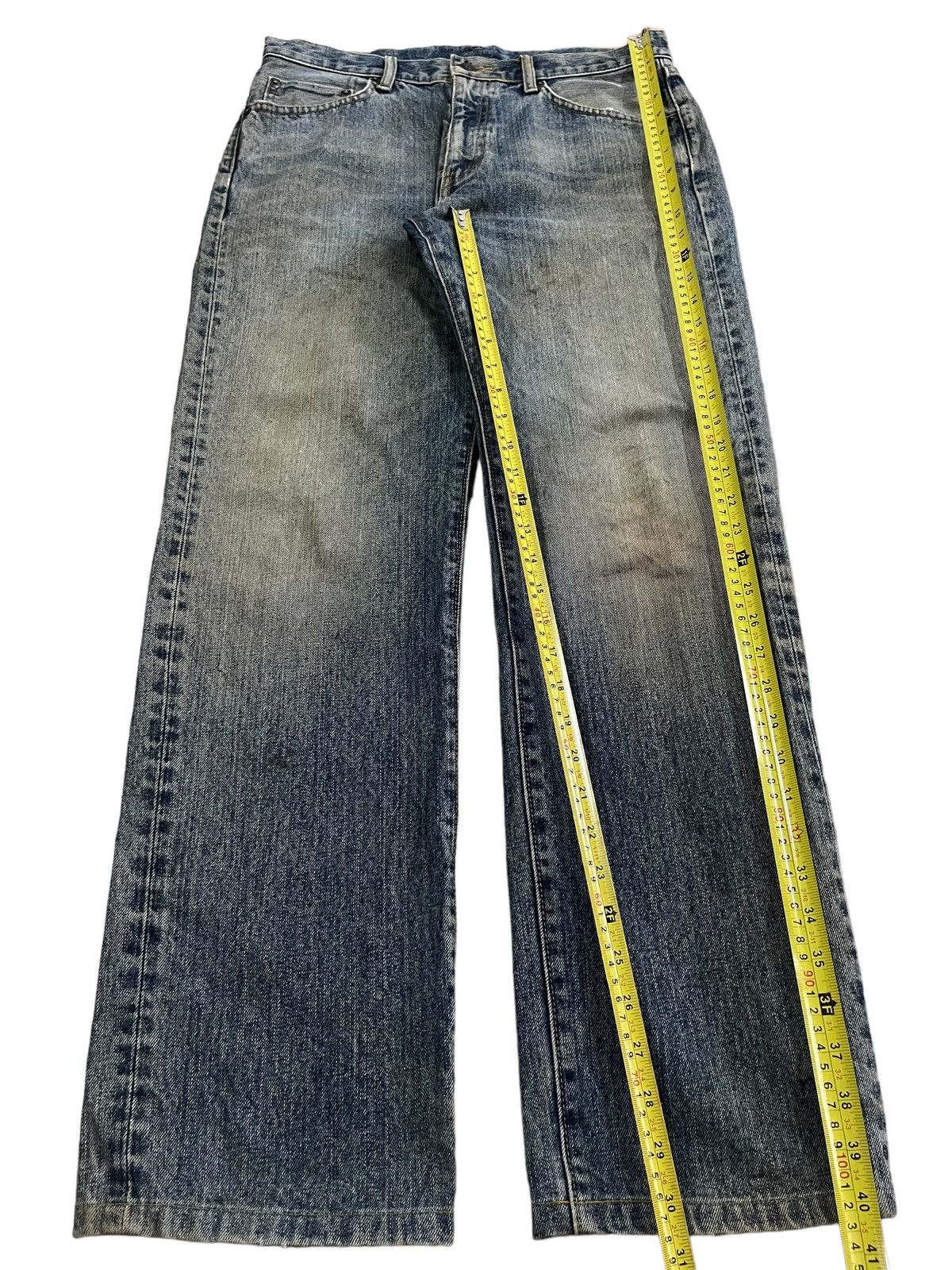 Japanese Brand Vintage Japanese Brand Uniqlo Blue Mud Washed Loose Fit Jean Size US 32 / EU 48 - 10 Thumbnail