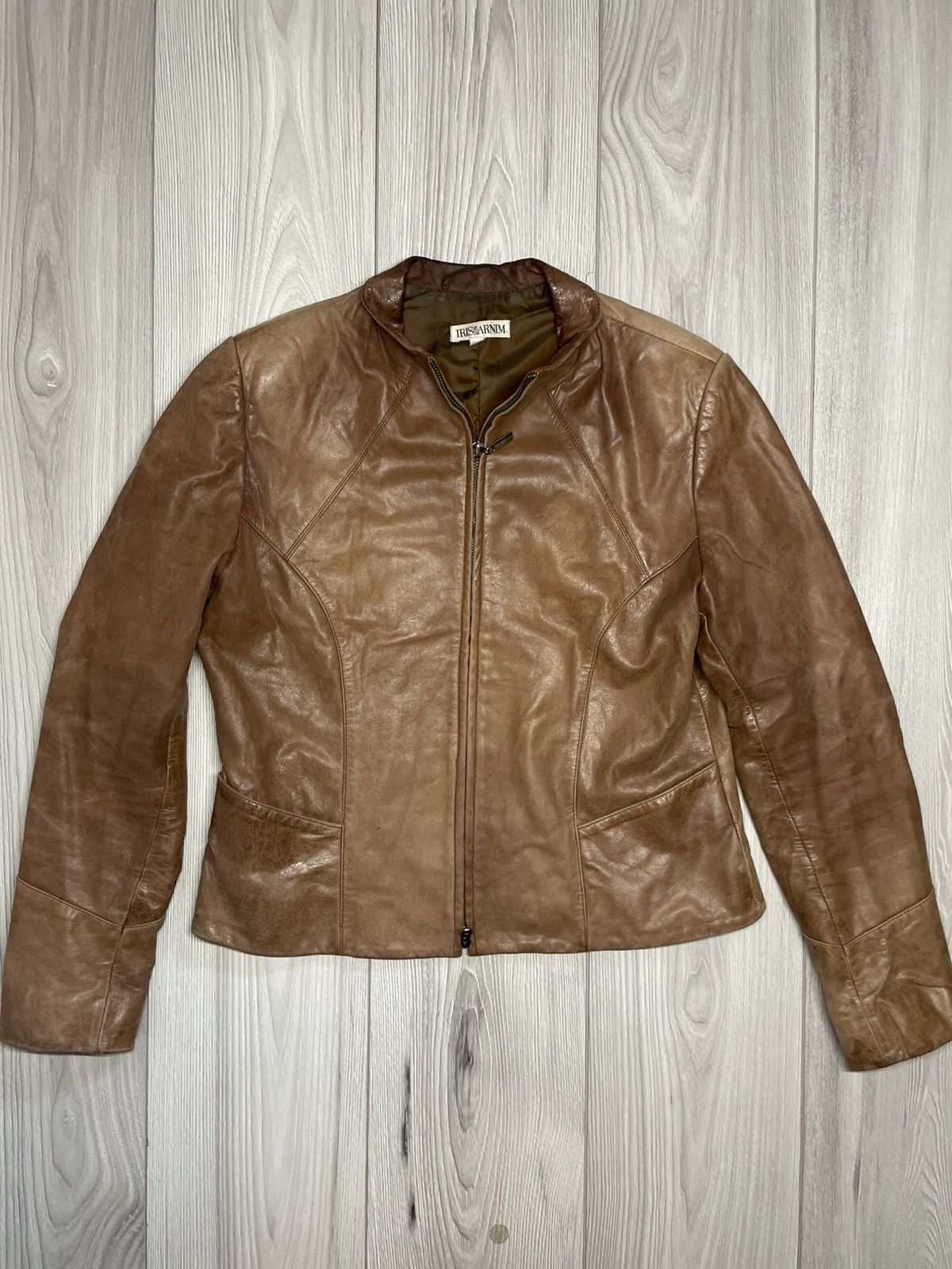 Iris von Arnim Vintage 90s Iris Von Arnim genuine leather biker jacket Size M / US 6-8 / IT 42-44 - 2 Thumbnail