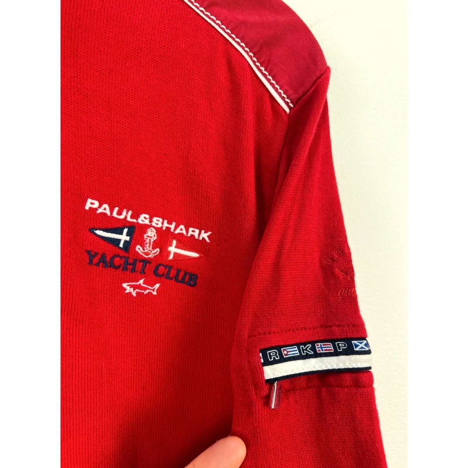 Paul & Shark Paul & Shark Yachting Club Red Half Zip Sweater Jumper 100% Cotton Size M Size US M / EU 48-50 / 2 - 4 Thumbnail