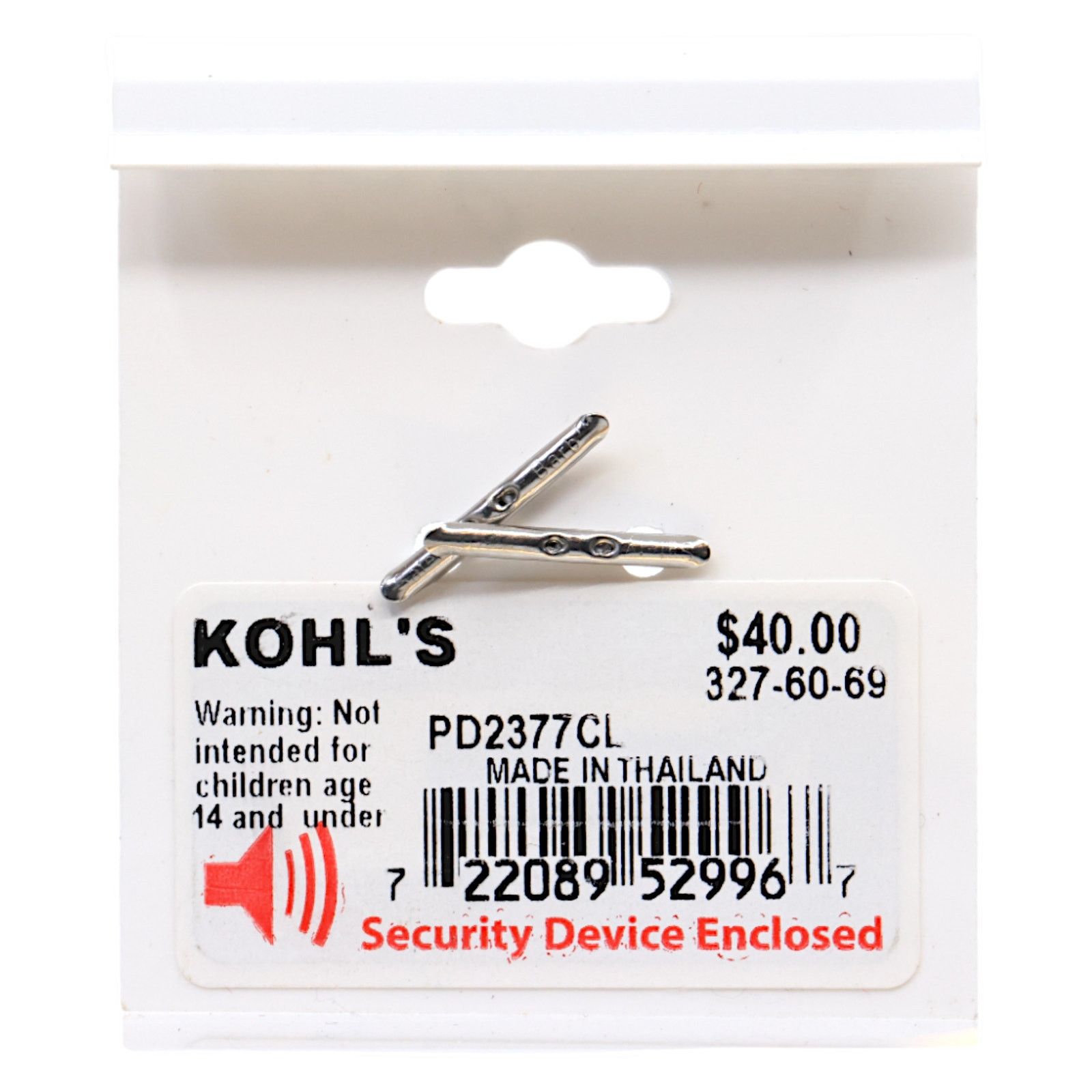 Kohl's Individuality Bead Sterling Silver Jewelry *New* Size ONE SIZE - 6 Thumbnail