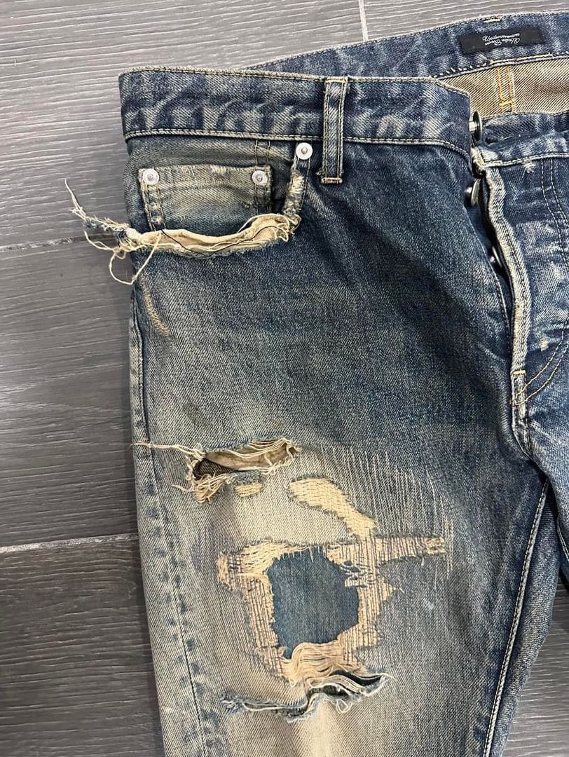 Undercover Undercover 68 Blue Yarn Jeans Size US 34 / EU 50 - 4 Thumbnail