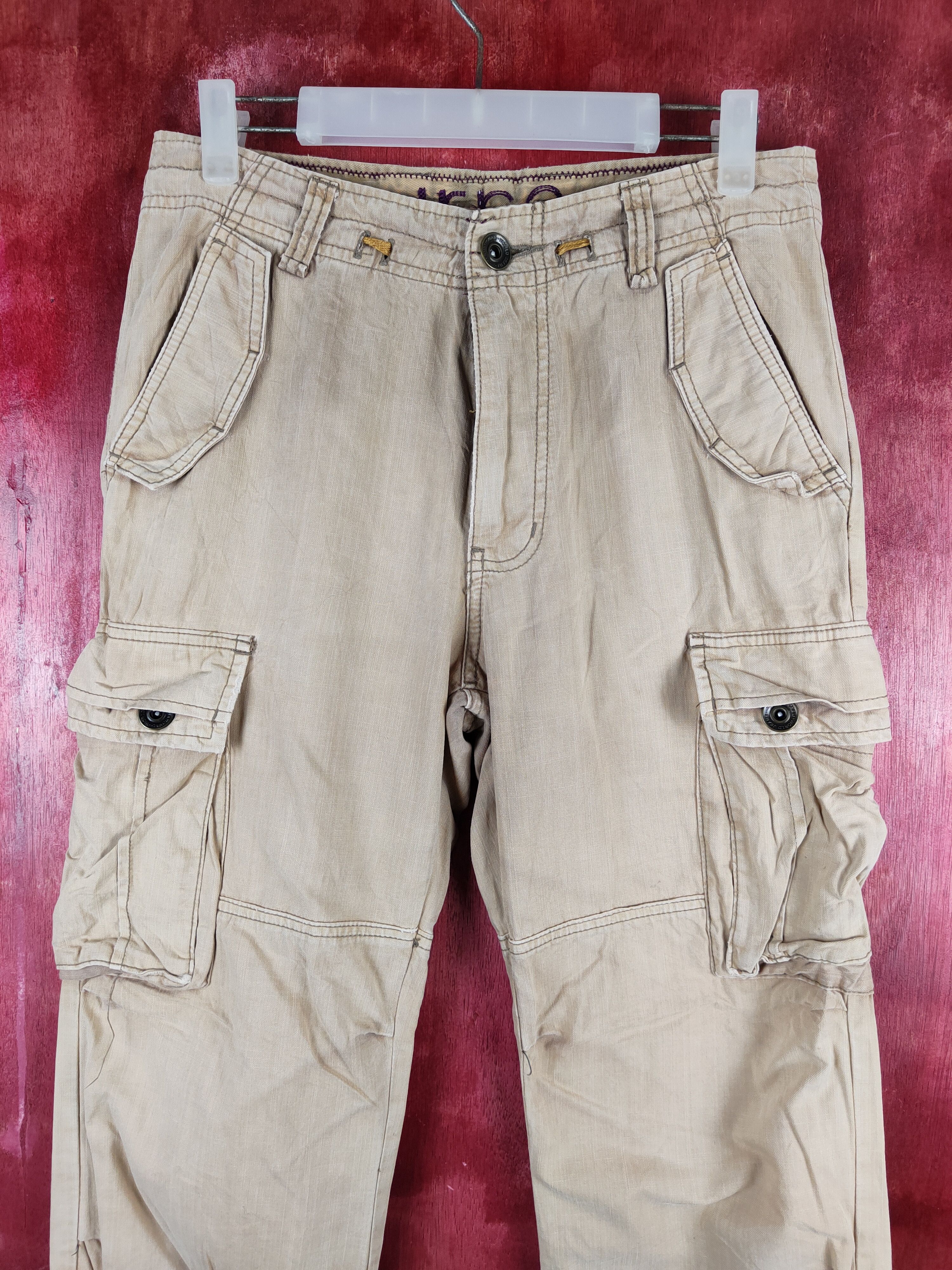 Japanese Brand Ikka Brown Multipocket Tactical Cargo Pants #S2227 Size US 31 - 2 Thumbnail