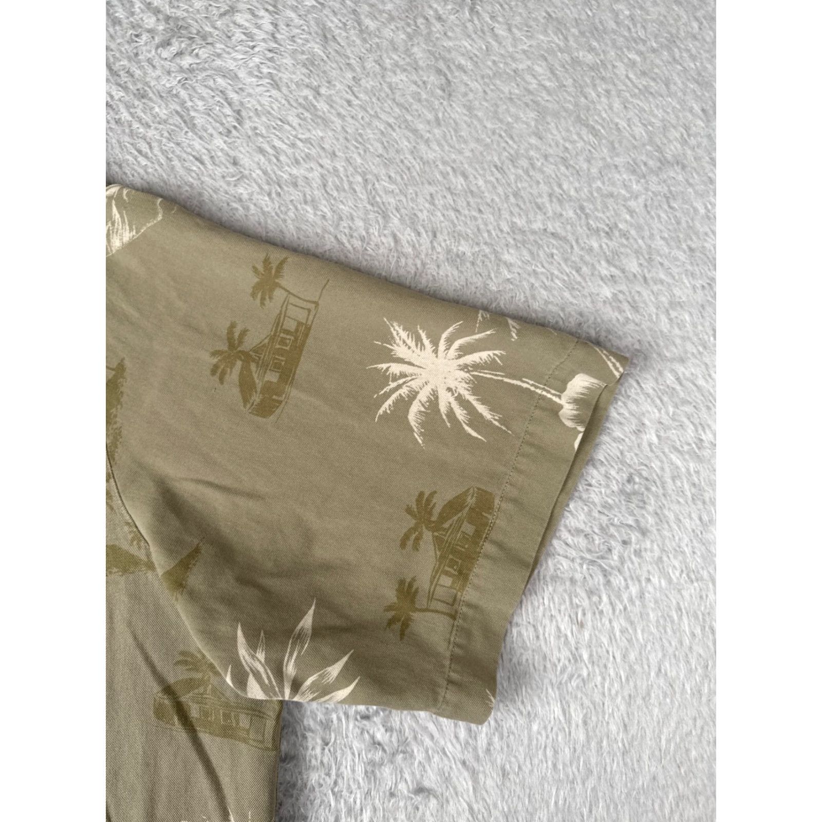 Croft & Barrow Croft & Barrow Caribbean Shirt Mens XL Green Floral Palm Hawaiian Silk Cotton Button-Up Short Sleeve Beach Resort Size US XL / EU 56 / 4 - 2 Thumbnail