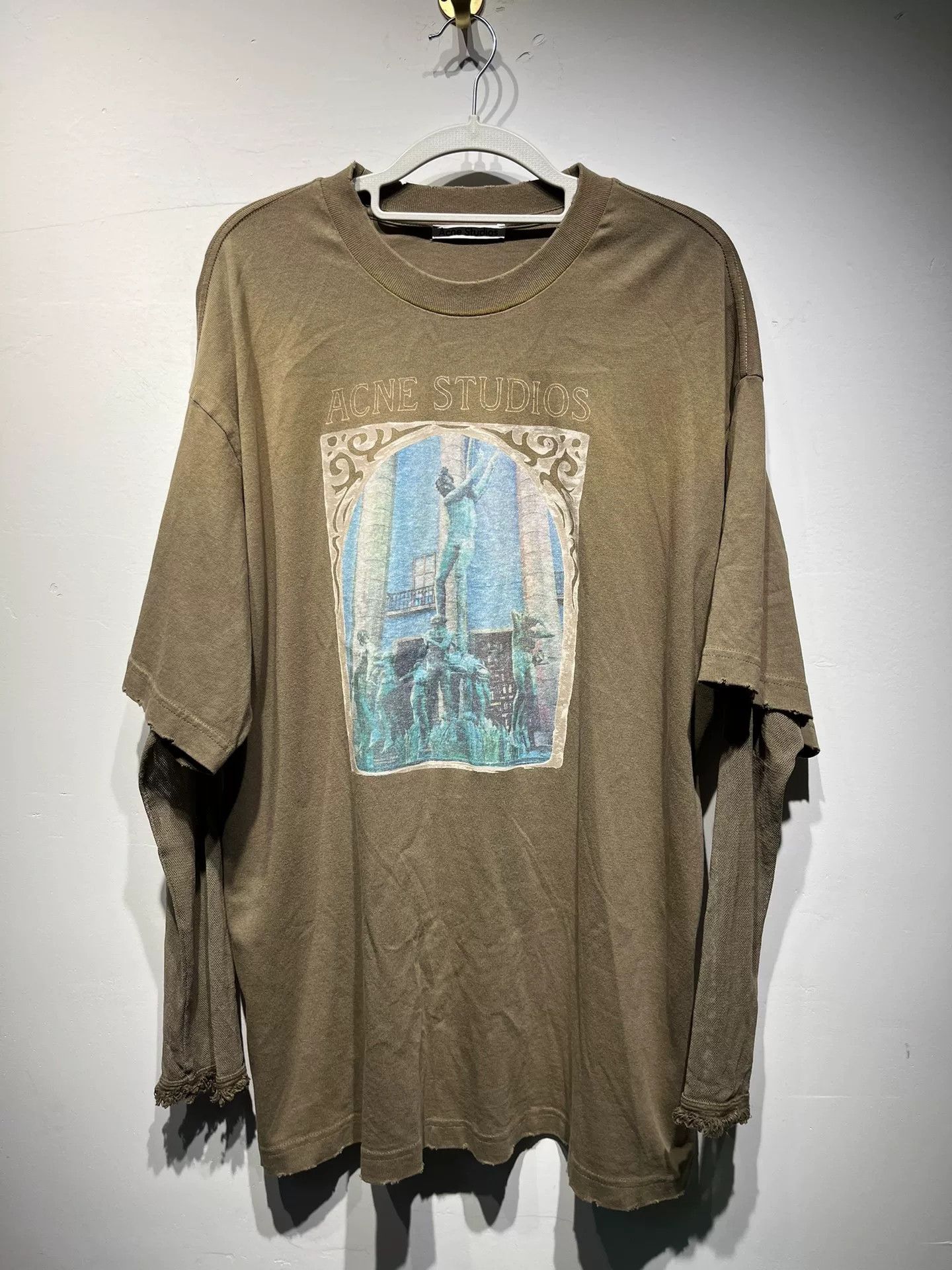 Acne Studios Acne Studios Printed Graphic Brown T-Shirt S Women Size S / US 4 / IT 40 - 1 Thumbnail