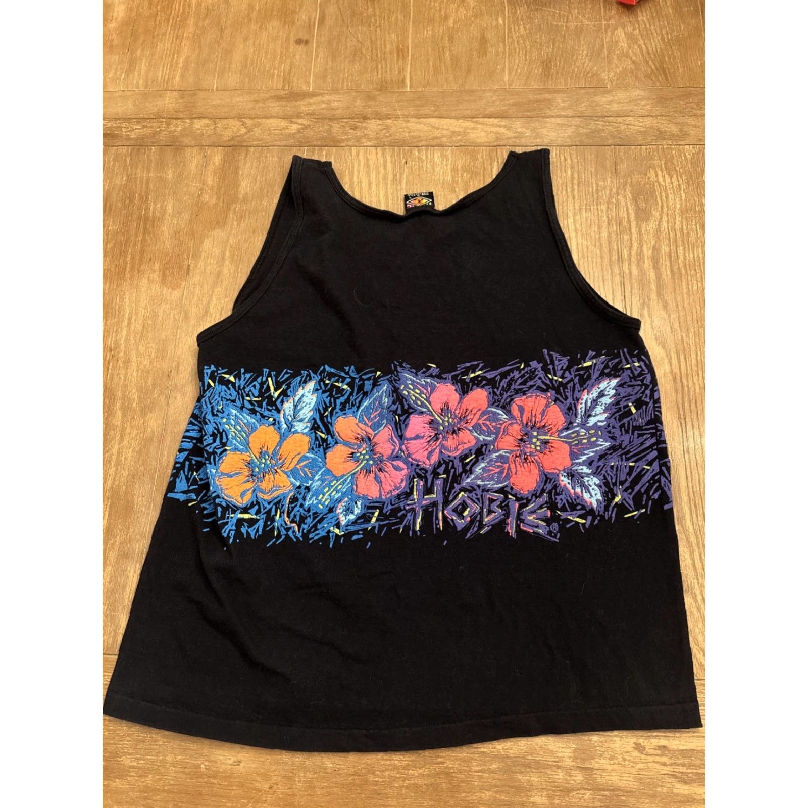 Vintage VINTAGE Hobie Tank Top Shirt L Black Hibiscus Beach 90s Mens Surf Tropical Hibiscus Tops Size US L / EU 52-54 / 3 - 4 Thumbnail