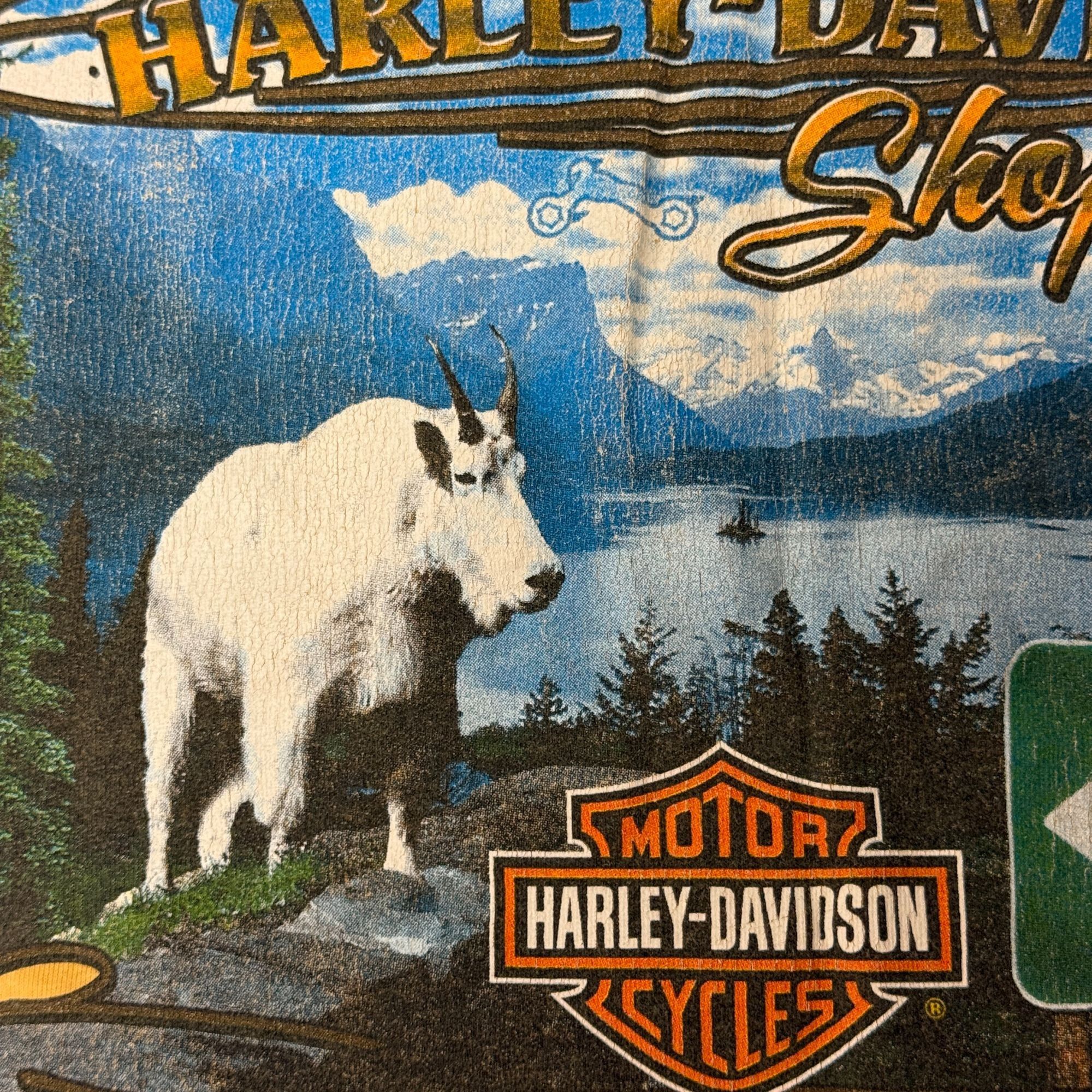 Harley Davidson KALISPELL MT Glacier NATIONAL Park MOUNTAIN GOAT Biker Shirt Size US L / EU 52-54 / 3 - 6 Thumbnail