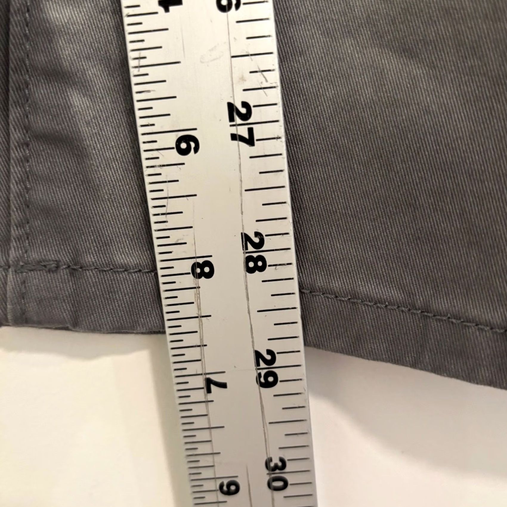 UNTUCKit UNTUCKit Mens Straight Fit Grey Chino Pants 35x30 Cotton Stretch 5-Pocket Brown Label Logo Button Front Flat Front Casual Business Travel Mens Size US 35 - 4 Thumbnail