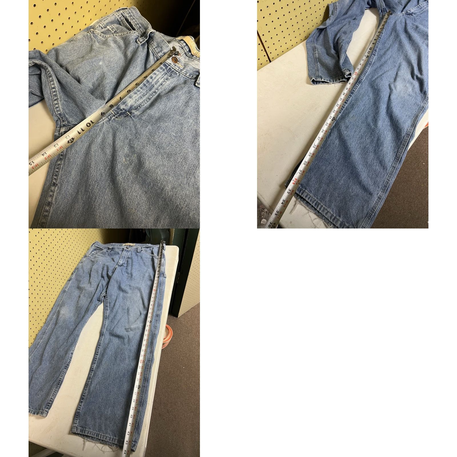 Lee VINTAGE Lee Jeans Carpenter 5-Pocket Denim Blue 38x34 Regular Men Western 90s Style Distressed Baggy Comfort Autumn Winter Spring Summer Size US 38 / EU 54 - 8 Thumbnail