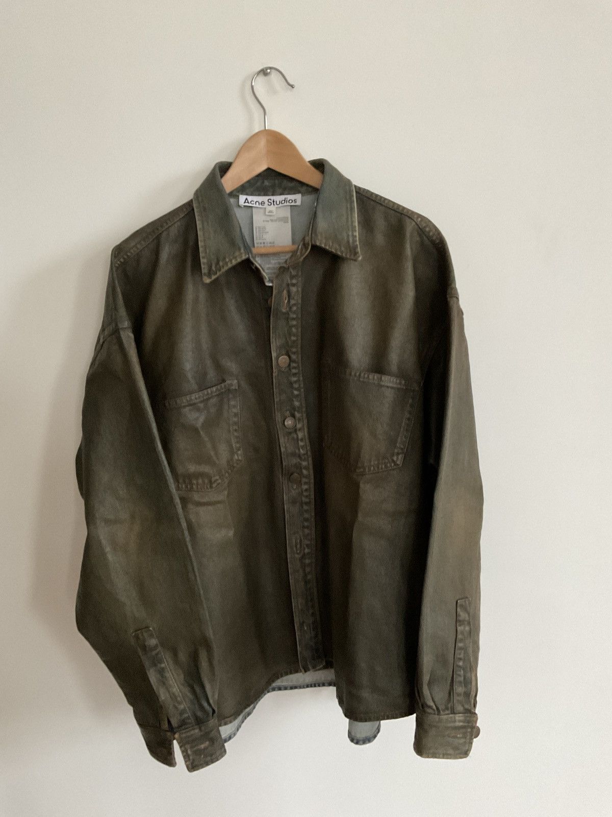 Acne Studios Acne Studios Mud Wash Denim Oversized Shirt Jacket Size XS Size US XS / EU 42 / 0 - 1 Thumbnail