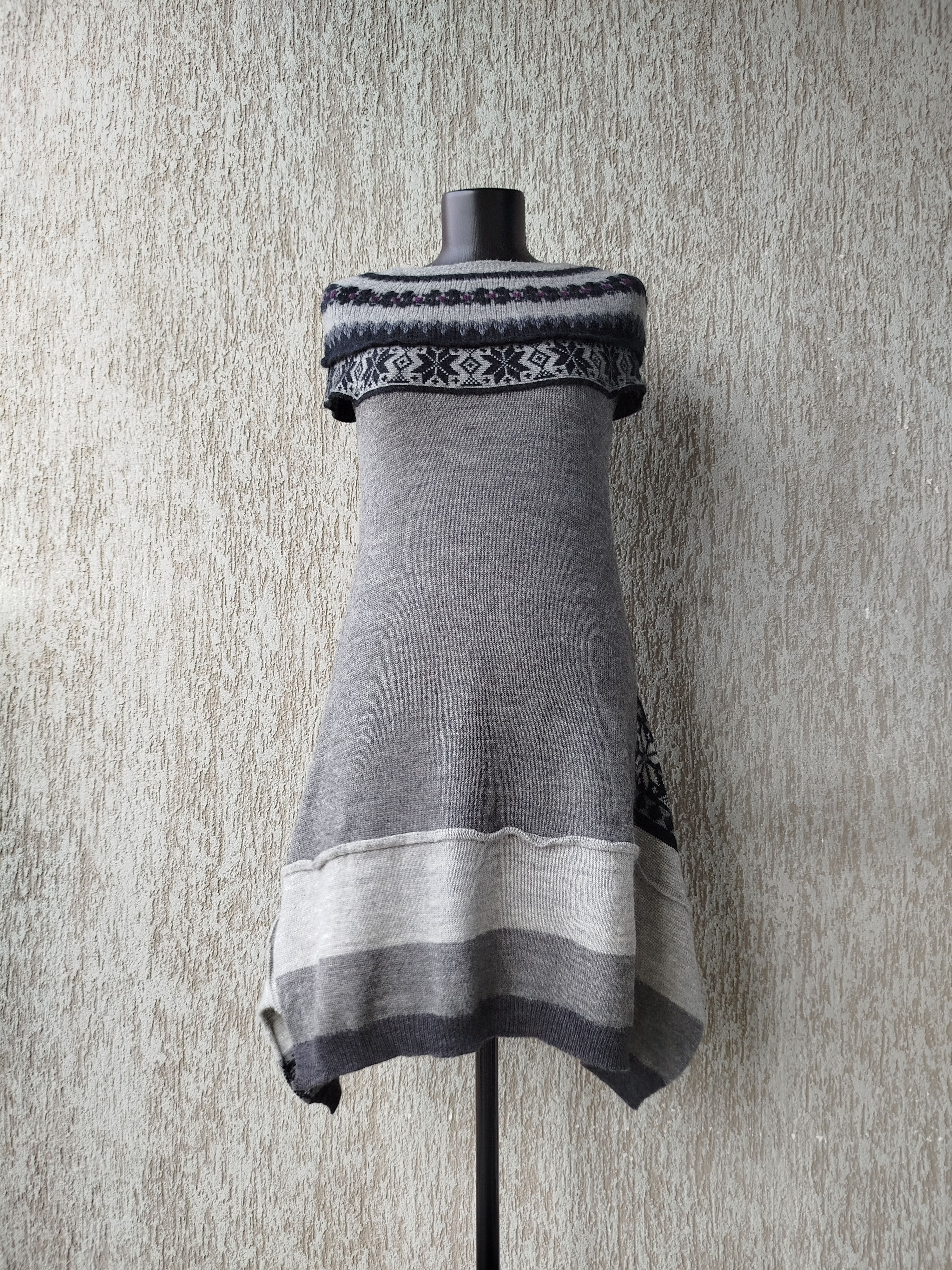 Marithe + Francois Girbaud High Use by Claire Campbell Dress Knit Alpaca Fair Isle Size M / US 6-8 / IT 42-44 - 3 Thumbnail