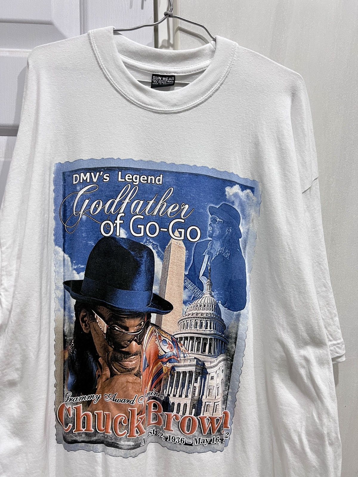 Band Tees Vintage Y2K Chuck Brown Godfather of go-go Soul Jazz Funk Size US XXL / EU 58 / 5 - 3 Thumbnail