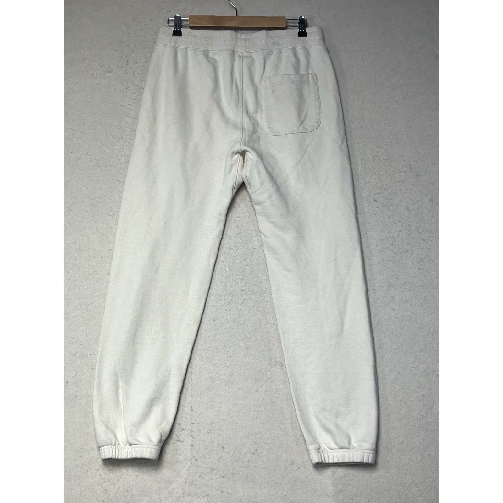 Teddy Fresh Teddy Fresh Sweatpants Women's M Beige 100% Cotton Tapered Leg Drawstring Activewear Casual Comfortable Elastic Waist Regular Fit Modern Classic Style Size 32" / US 10 / IT 46 - 2 Thumbnail