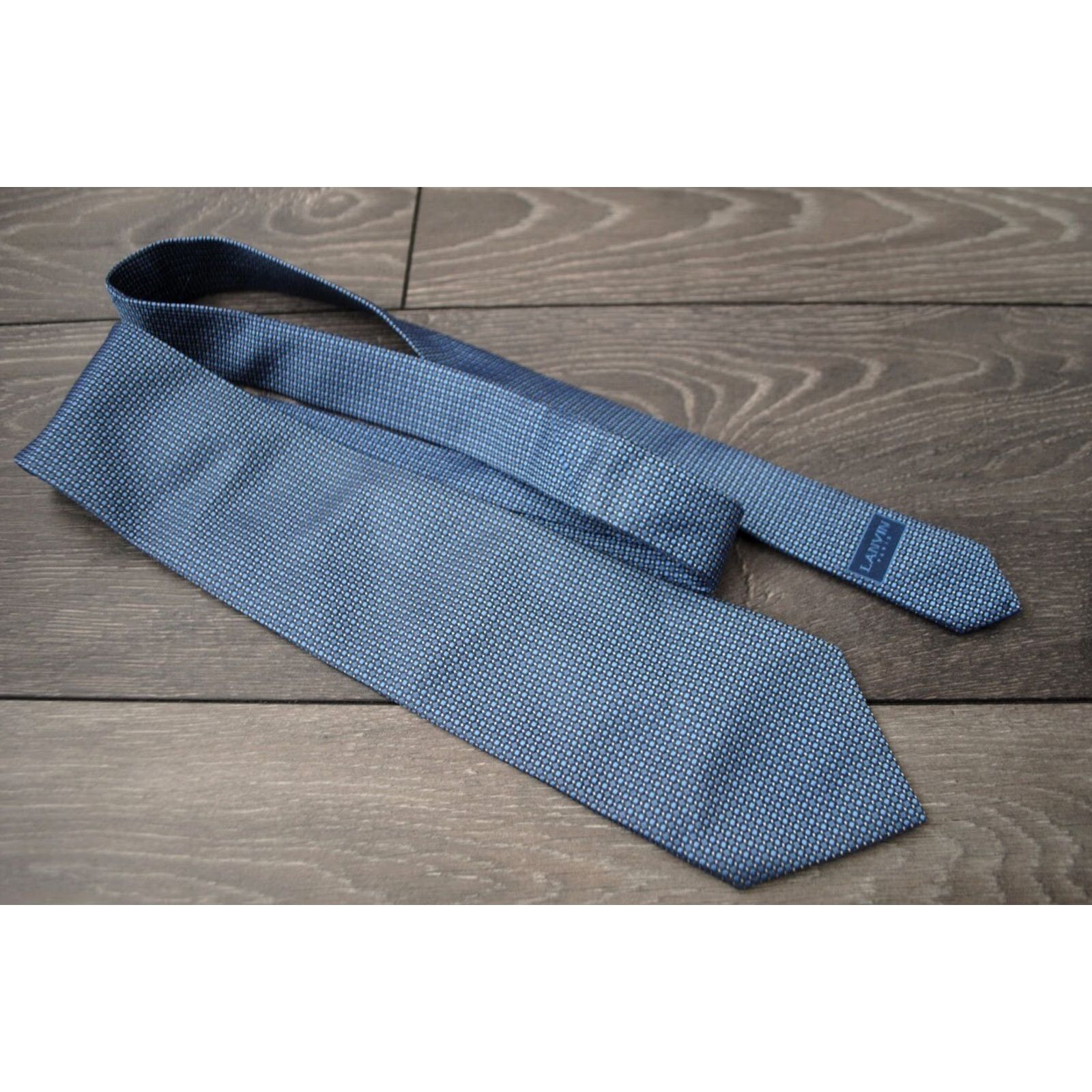 Lanvin LANVIN PARIS NECK TIE MADE IN FRANCE 100% PURE SILK BLUE DROPS PATTERN ORIGINAL Size ONE SIZE - 7 Thumbnail