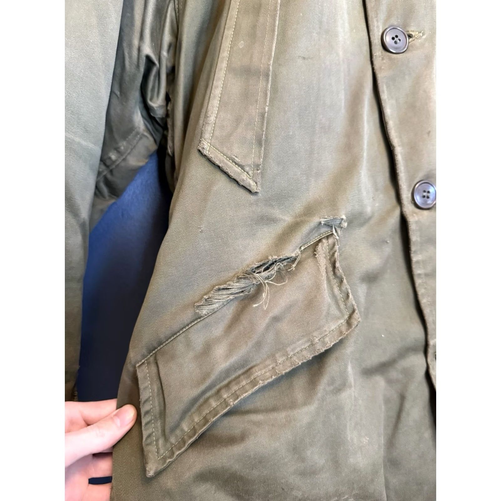 Olive VINTAGE Olive Green Winter Parka Jacket Extreme Cold Weather Civilian 40’s XL Size US XL / EU 56 / 4 - 4 Thumbnail
