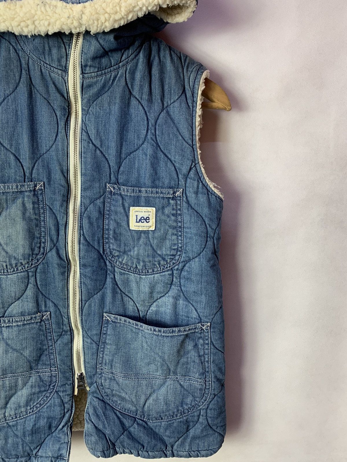 Lee Steals! Lee Outerwear Jeans Denim Vest Sherpa Size US XS / EU 42 / 0 - 2 Thumbnail