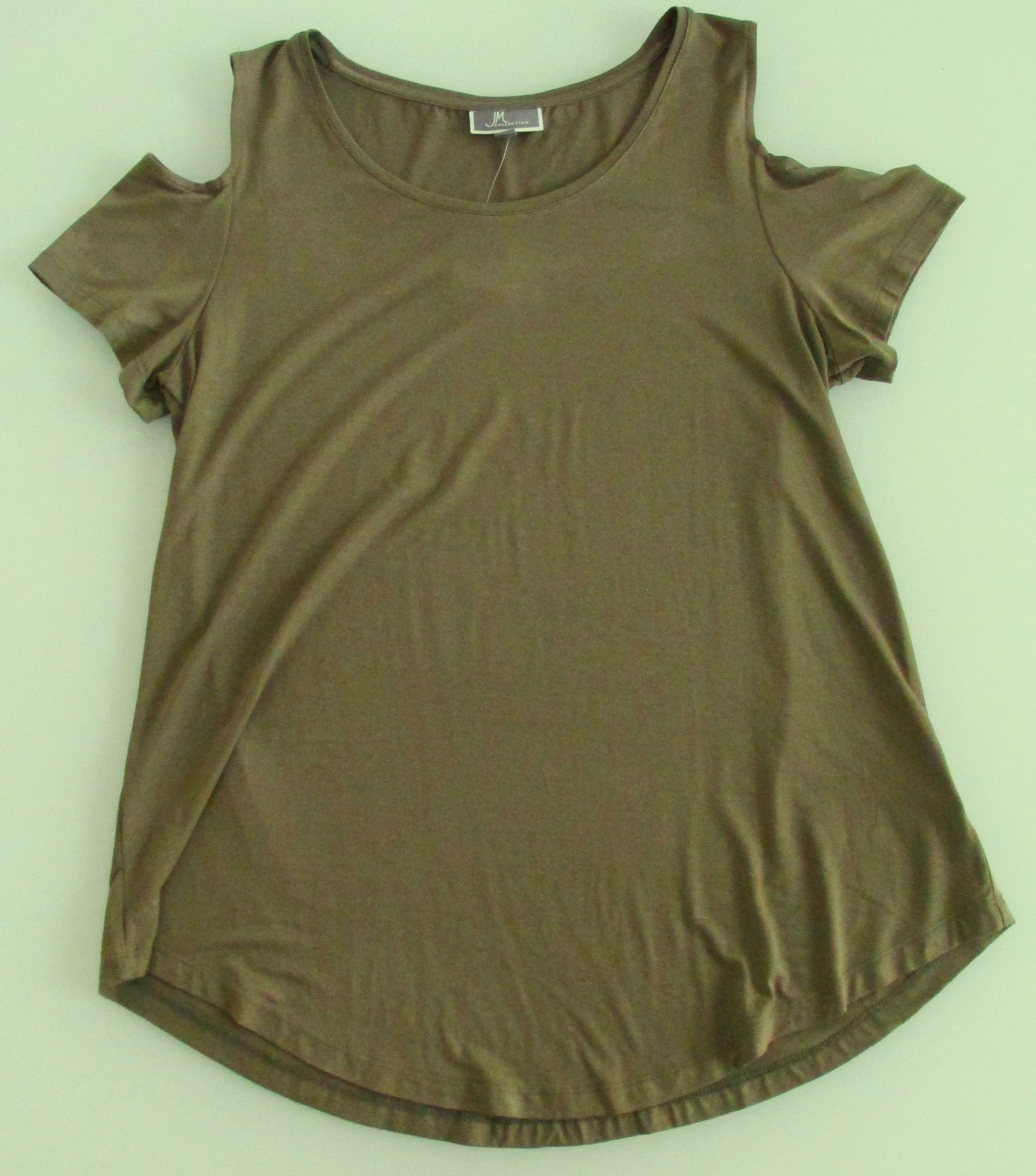 JM Collection JM Collection (NWT) Cold Shoulder Knit Blouse Size Medium Size M / US 6-8 / IT 42-44 - 1 Thumbnail