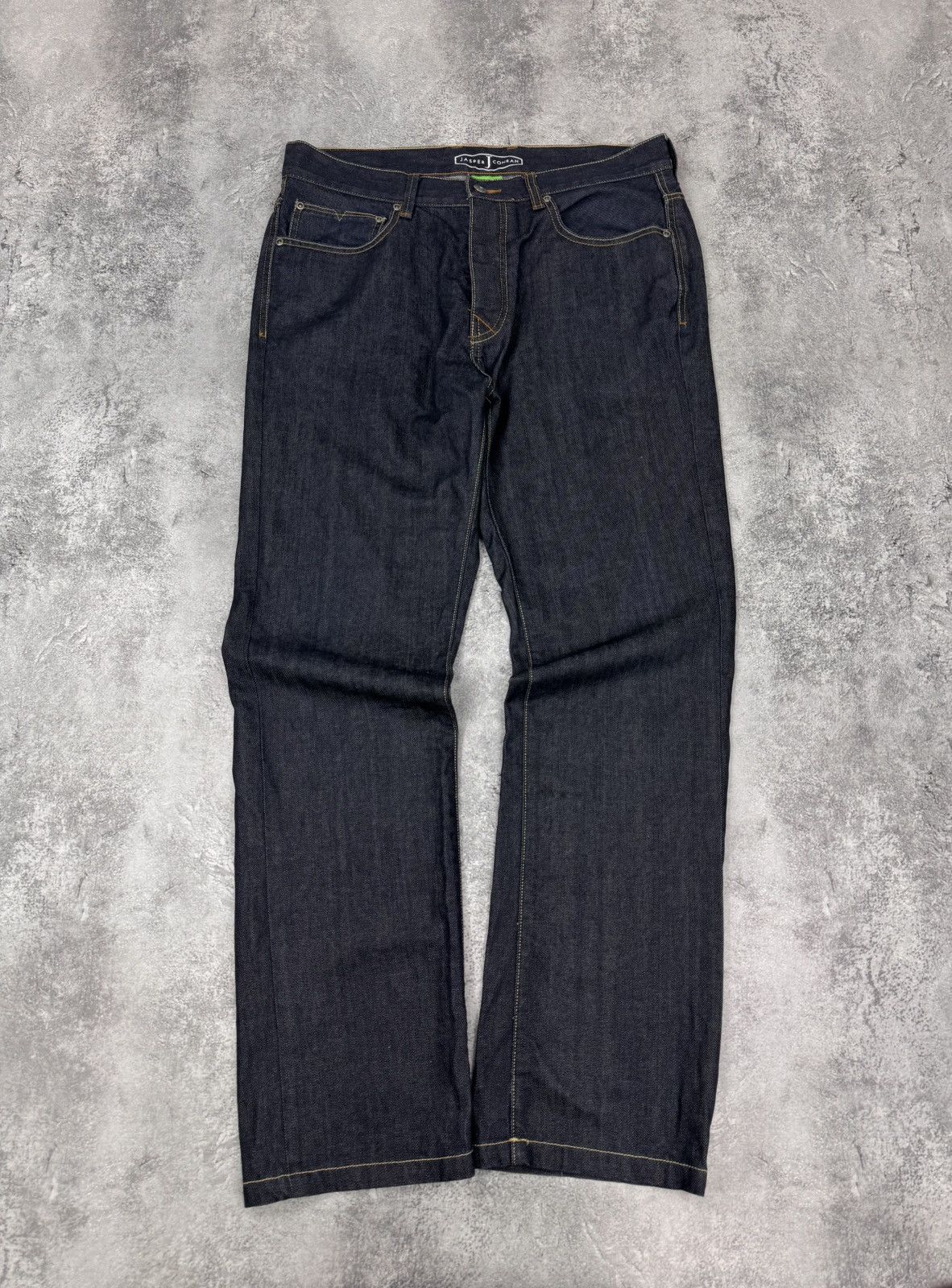 Jasper Conran Jasper Conran Men Dark Blue Straight Leg Jeans Size 36 Size US 36 / EU 52 - 4 Thumbnail