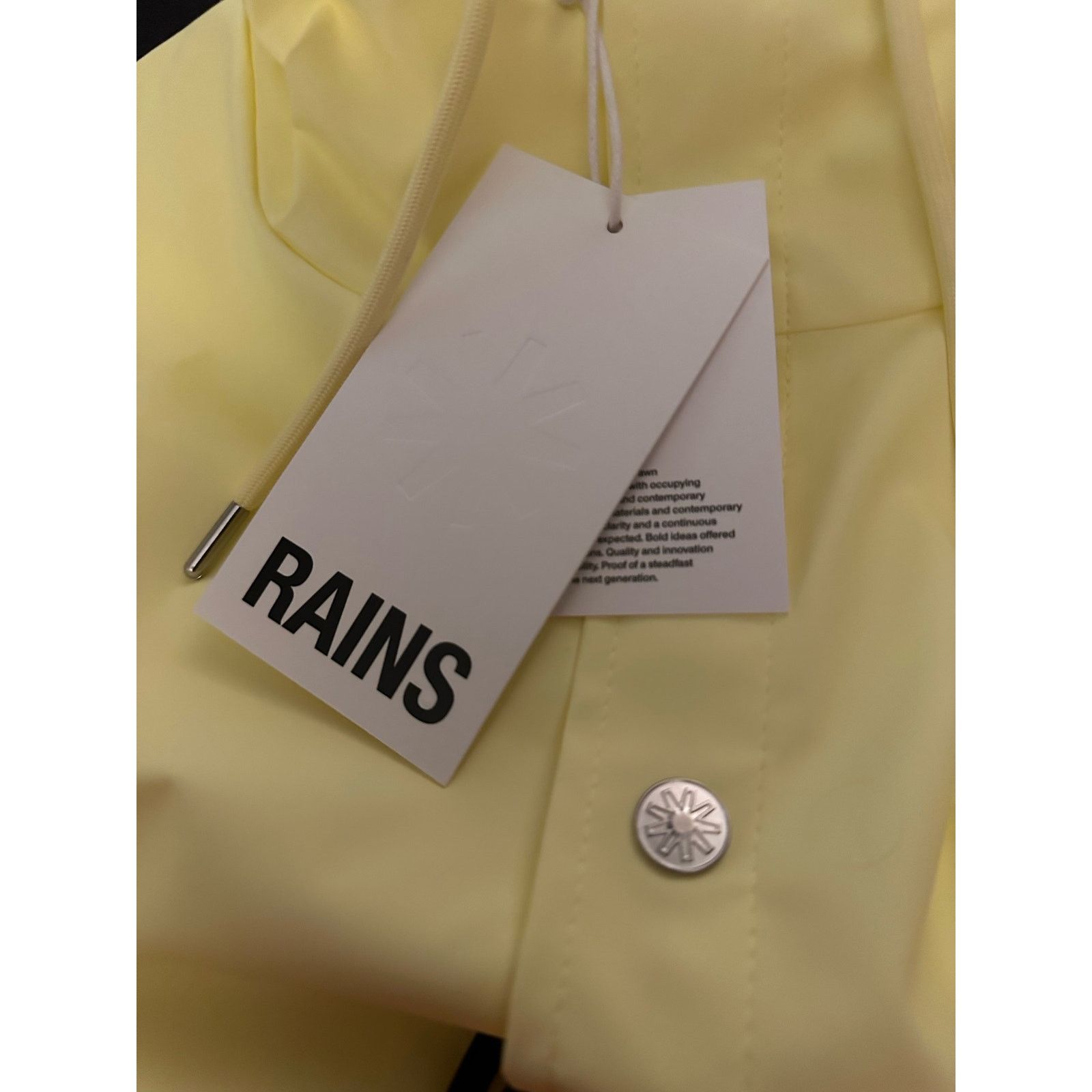 Rains Rains Waterproof Jacket, Straw Color, Size XL, NWT, Unisex Size XL / US 12-14 / IT 48-50 - 10 Thumbnail