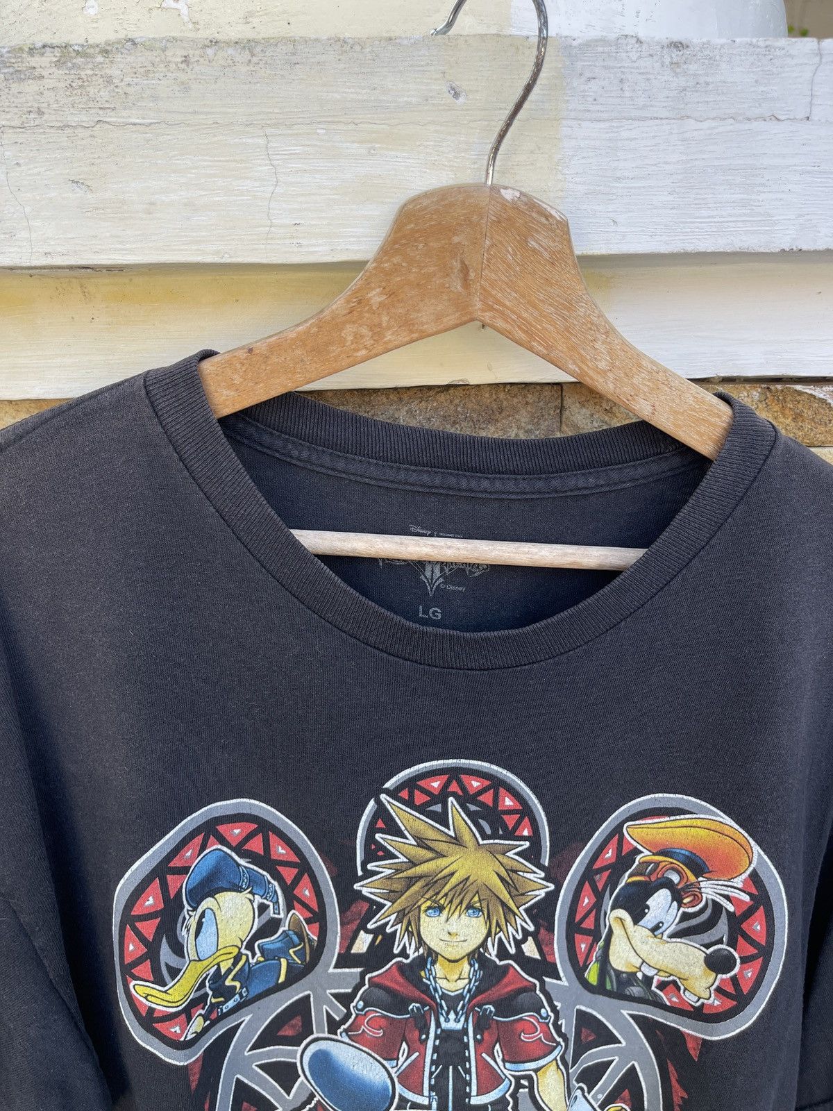 Beauty Beast Vintage y2k Disney🔥KINGDOM HEARTS🔥Full PRINT Faded Tee Size US L / EU 52-54 / 3 - 5 Thumbnail