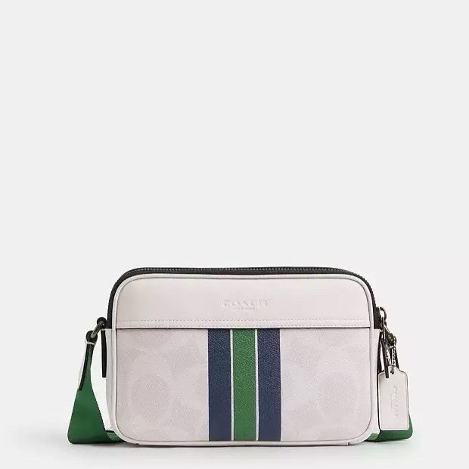 Coach NWT Coach Men's Graham Crossbody Bag Varsity Stripe CBI36 Size ONE SIZE - 7 Thumbnail