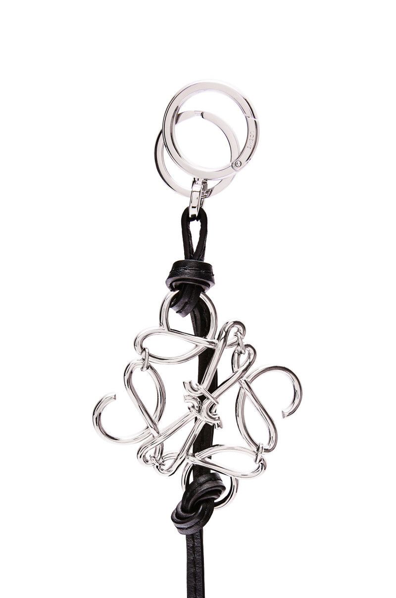 Loewe o1in1g0426 Size: 4 cm / Anagram Strap Charm in Black/Silver Size ONE SIZE - 2 Thumbnail
