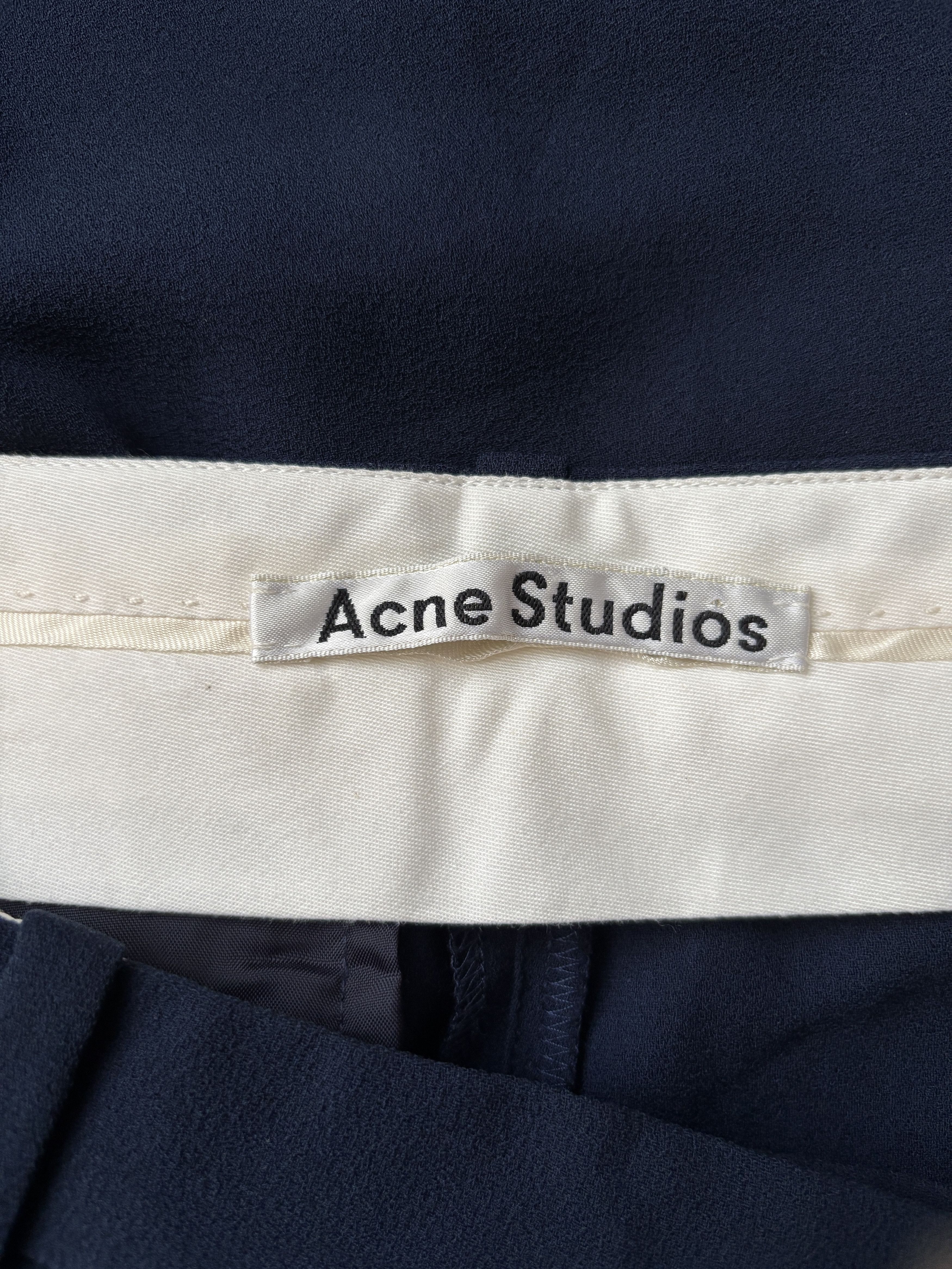 Acne Studios ⚡️QUICK SALE⚡️Acne Studios Navy Crepe Pants Trousers Size 27" / US 4 / IT 40 - 3 Thumbnail