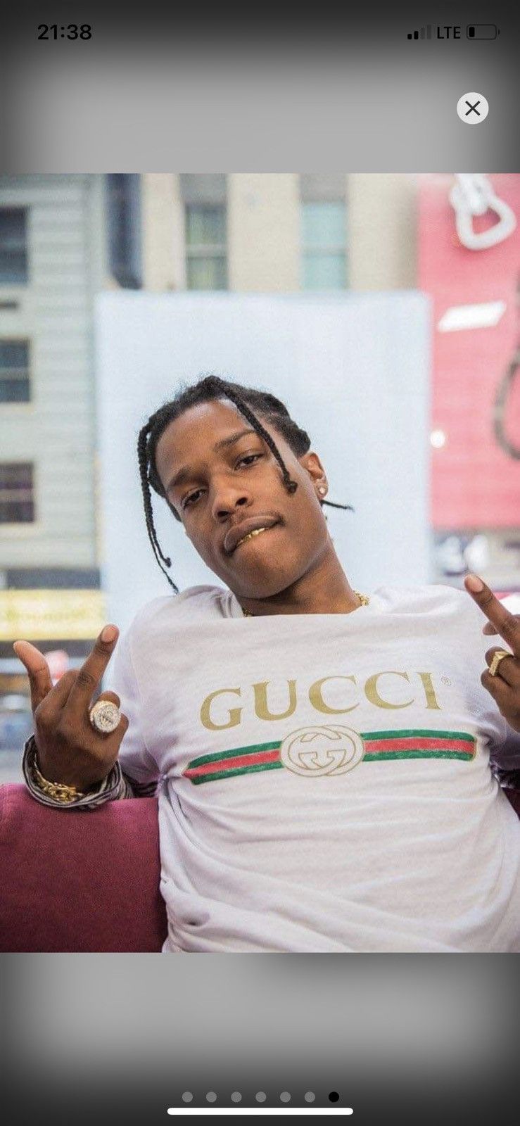 Gucci Gucci Belt Logo Oversize Tee Designer Hype Asap Rocky Luxury Size US L / EU 52-54 / 3 - 6 Thumbnail