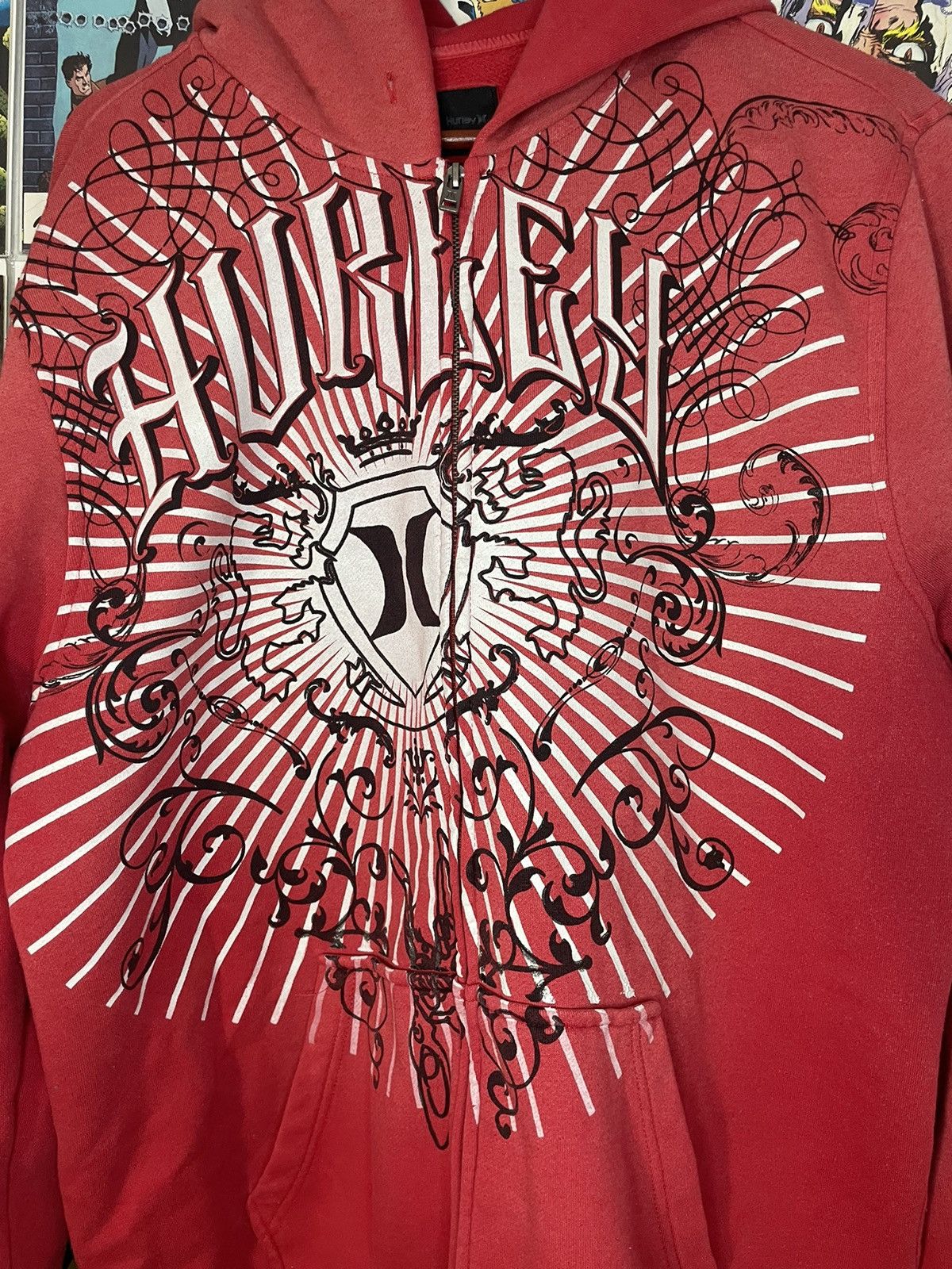 Crazy Y2K Jessie Pinkman Style Hurley Faded Zip Up Hoodie Sweatshirts Hoodies