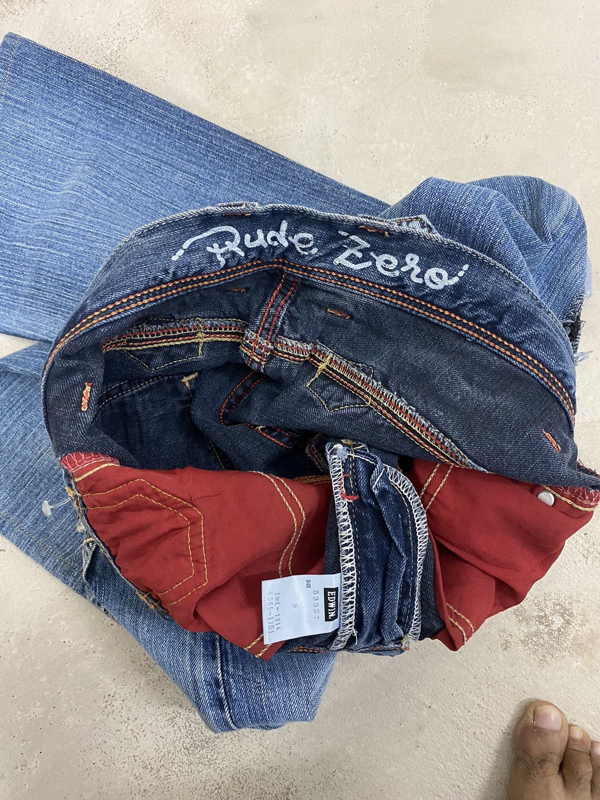 If Six Was Nine × Japanese Brand × Tornado Mart Vintage Edwin Engineer Distressed Light Wash Buckle Button Size US 30 / EU 46 - 15 Thumbnail