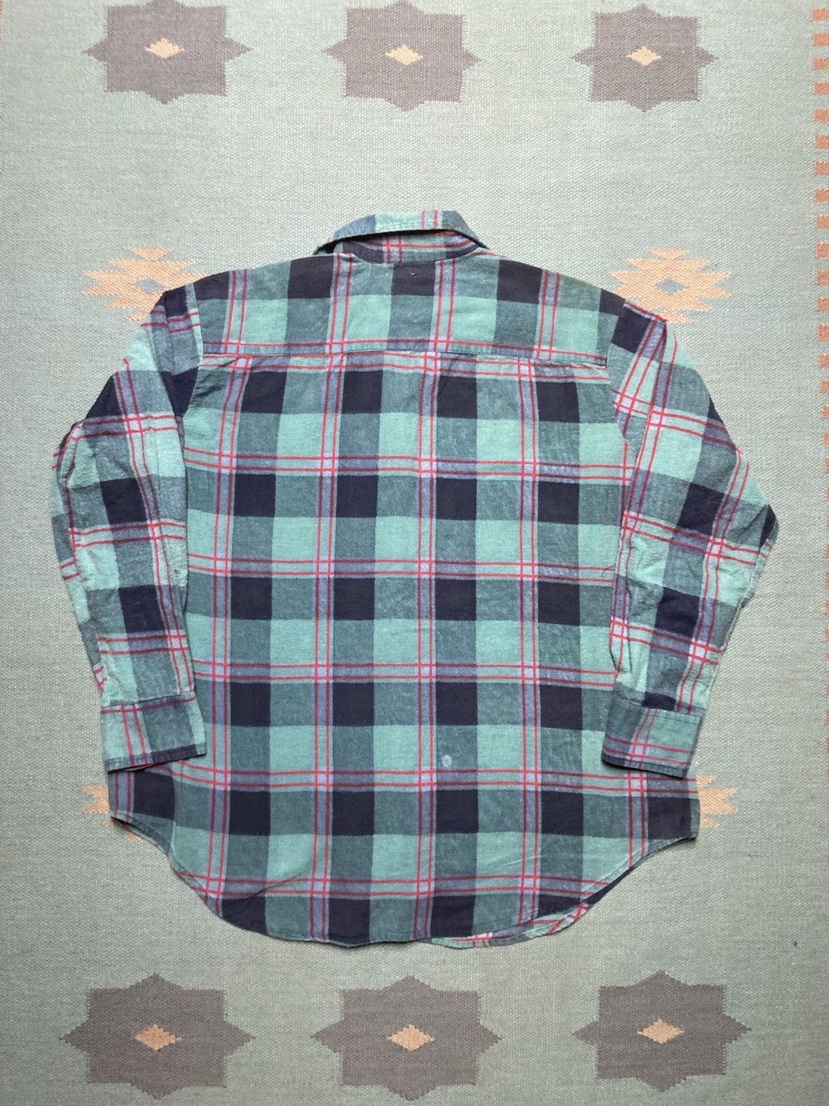 Vintage 80s flannel shirt brushed cotton blue plaid soft men’s XXL Size US XXL / EU 58 / 5 - 7 Thumbnail