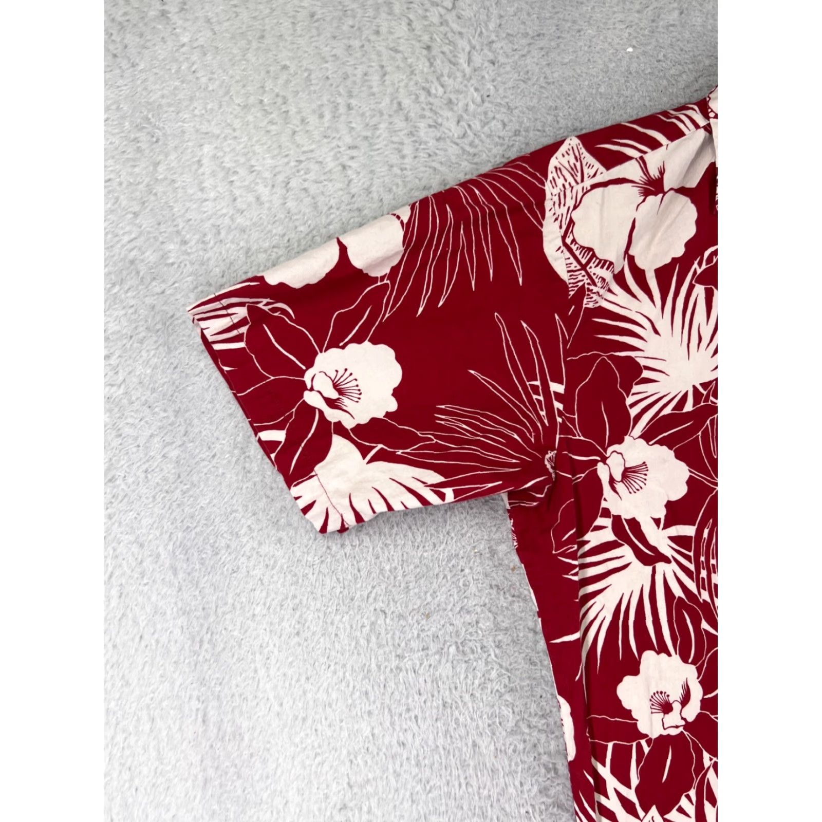 Tori Richard Tori Richard Shirt Men Large Red Floral Palm Button-Up Cotton Size US L / EU 52-54 / 3 - 5 Thumbnail